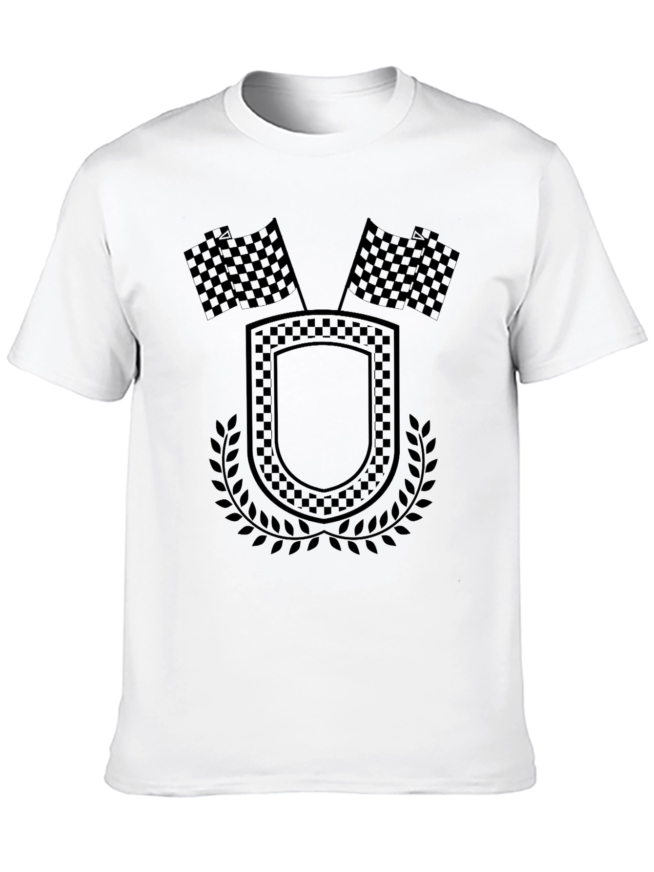 Black Racing Flags Graphic Tee
