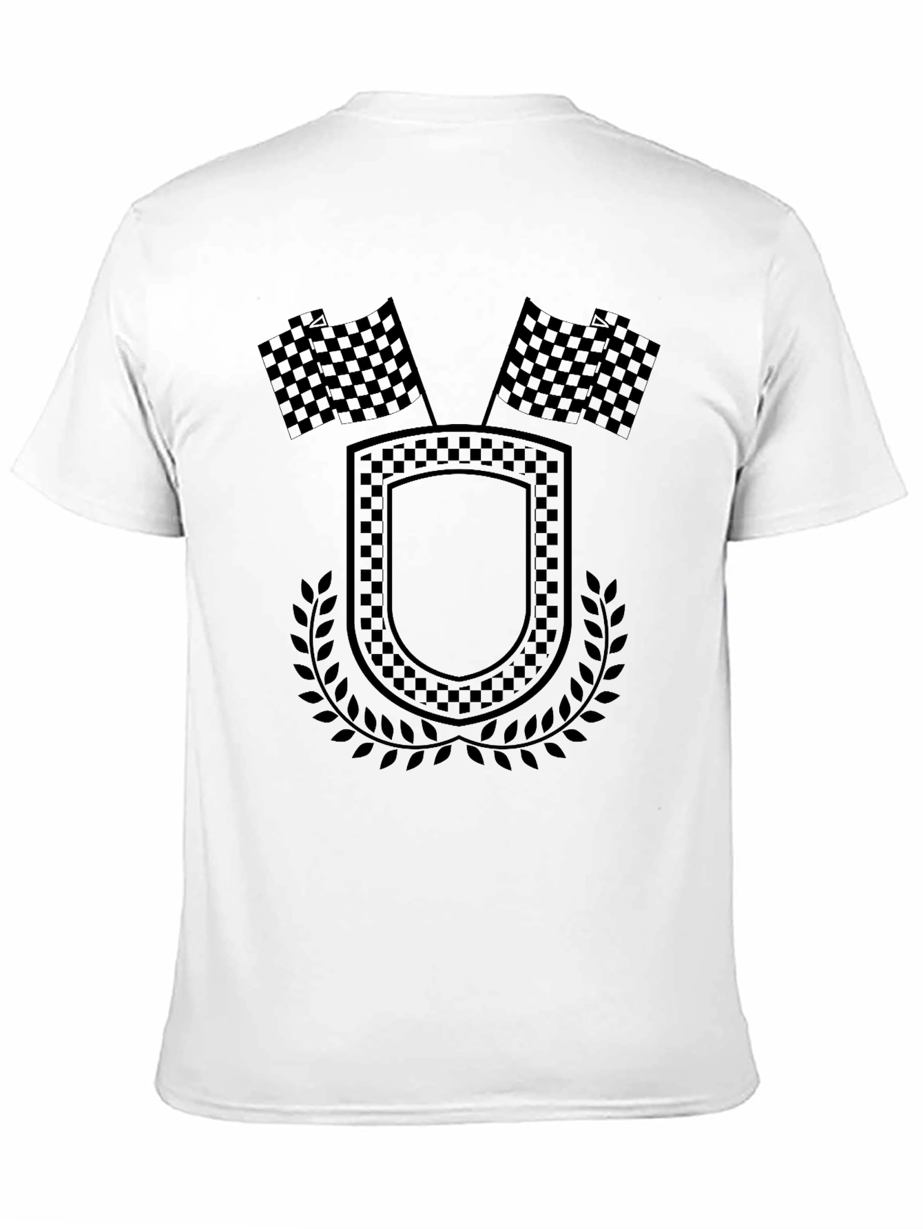 Black Racing Flags Graphic Tee