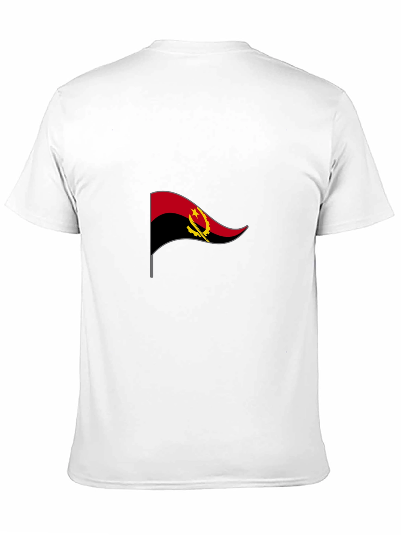 Angola Flag Graphic Black T-Shirt