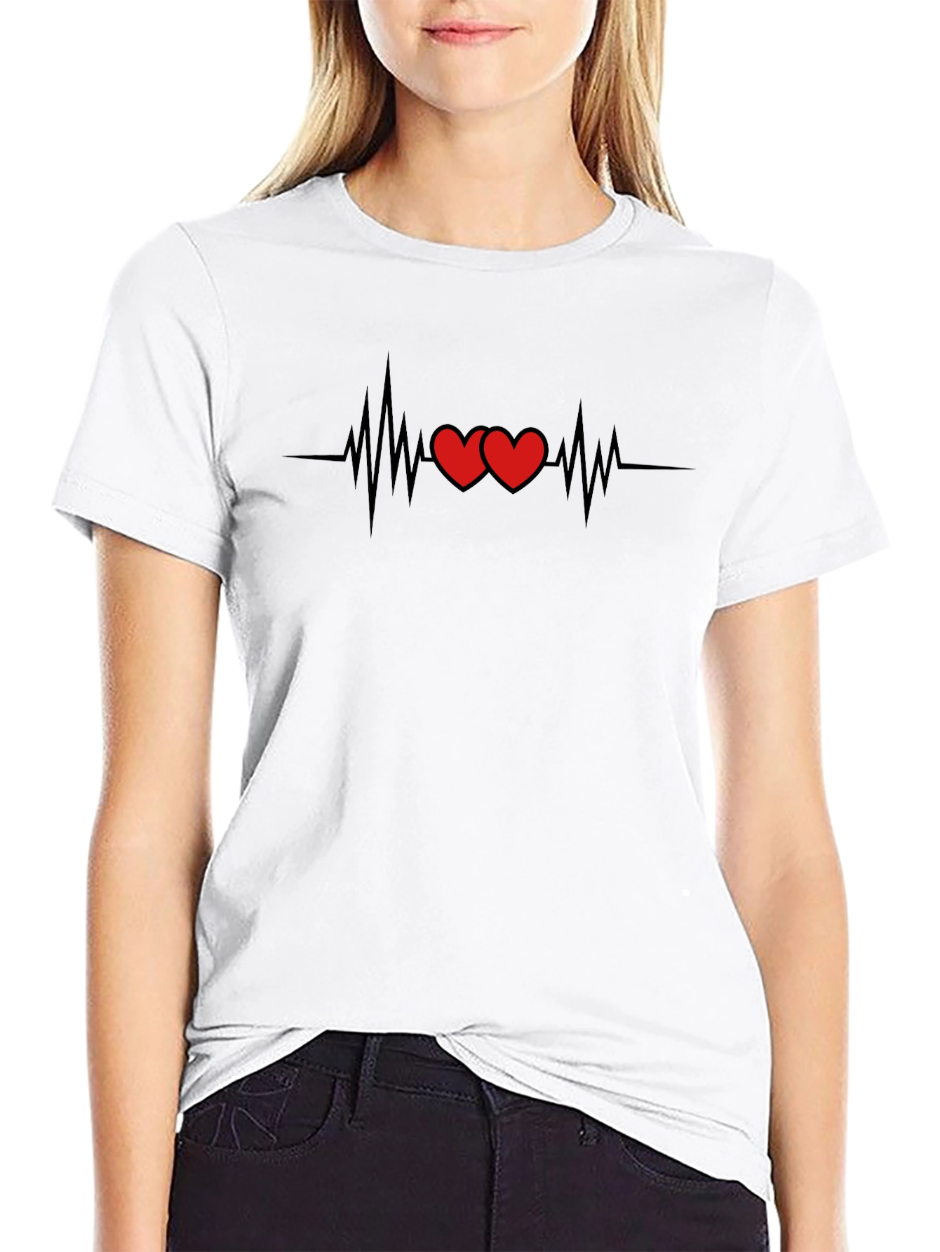 Heartbeat Love T-Shirt - Graphic Tee for Romantics