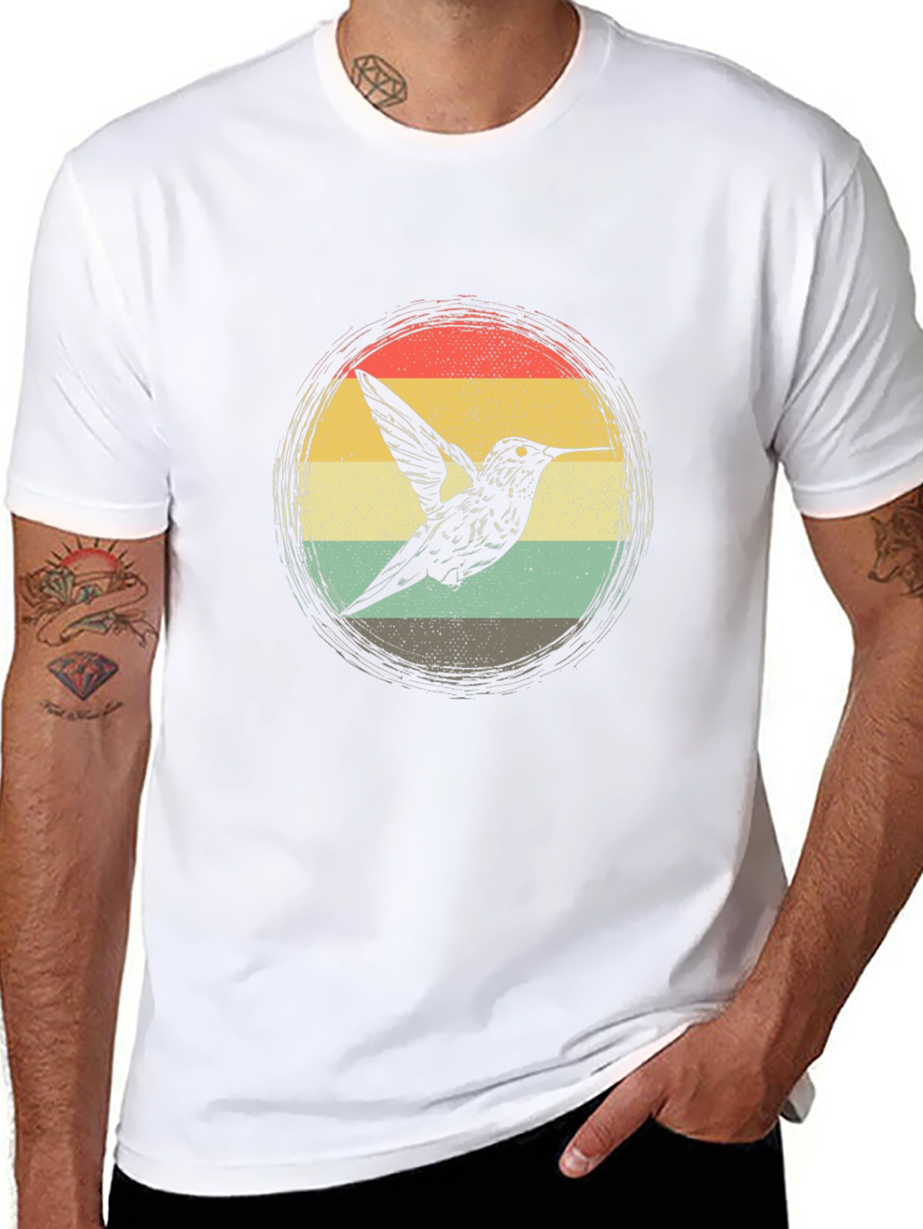 Retro Hummingbird Graphic Tee