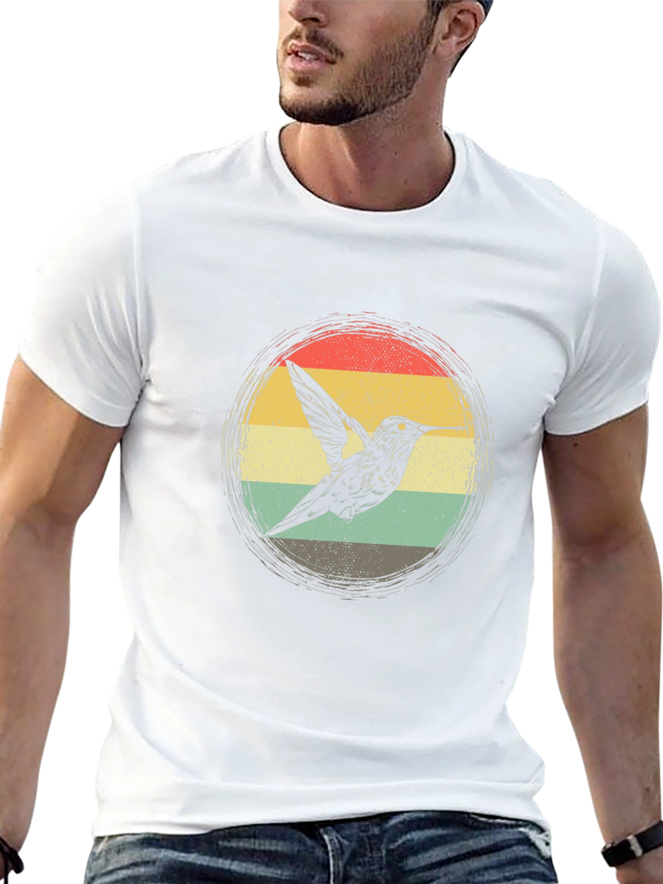 Retro Hummingbird Graphic Tee