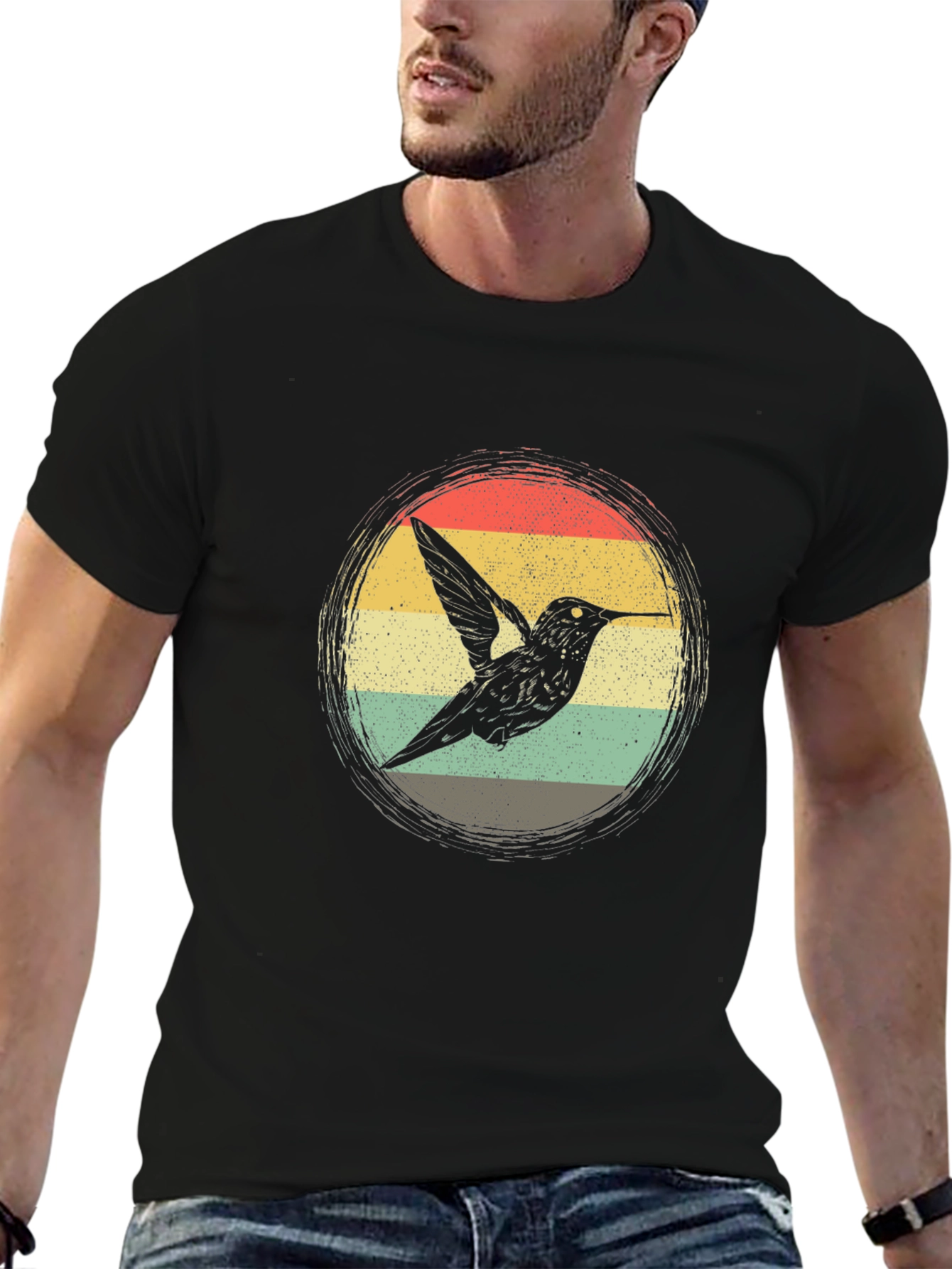 Retro Hummingbird Graphic Tee