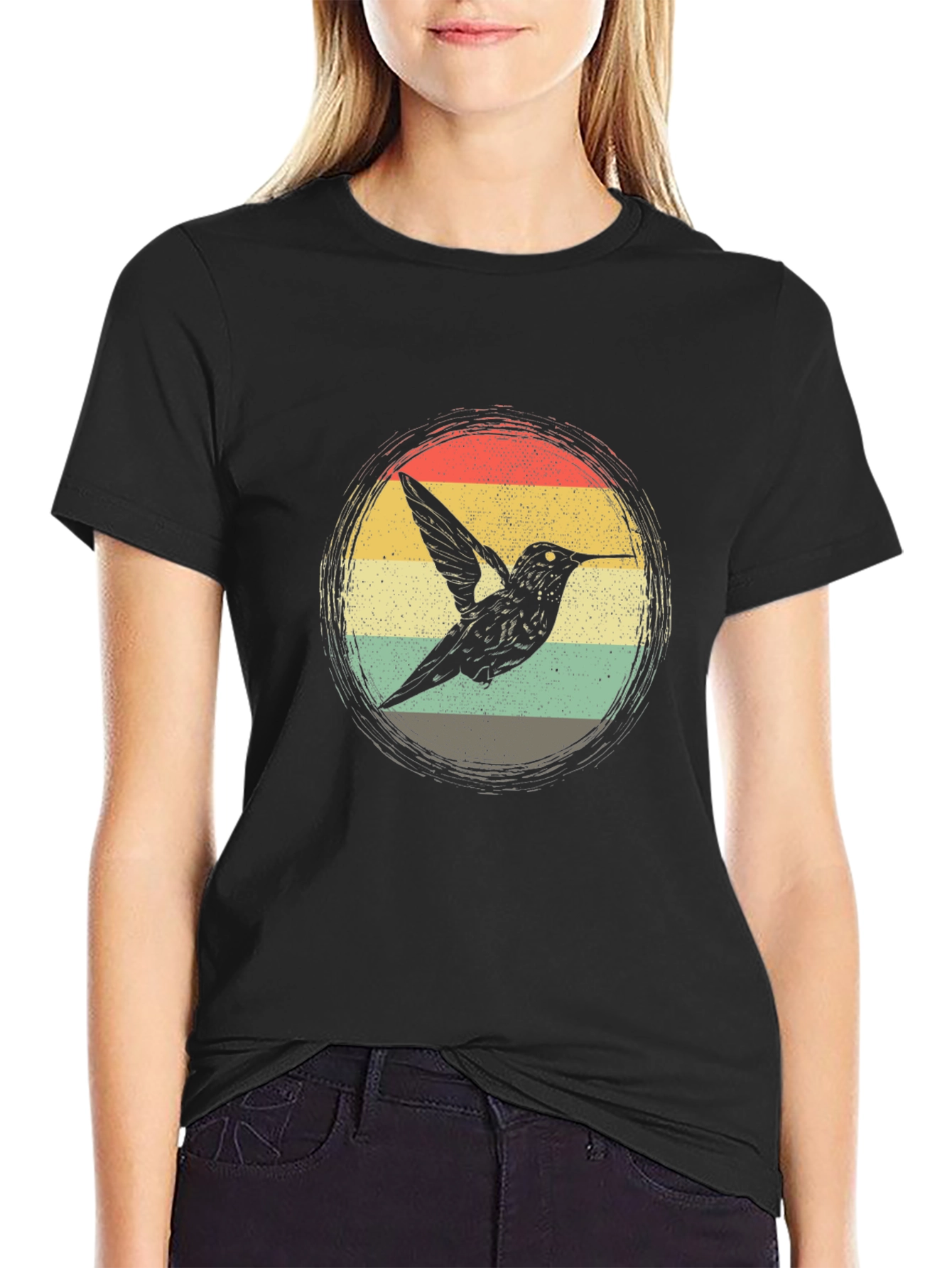 Retro Hummingbird Graphic Tee