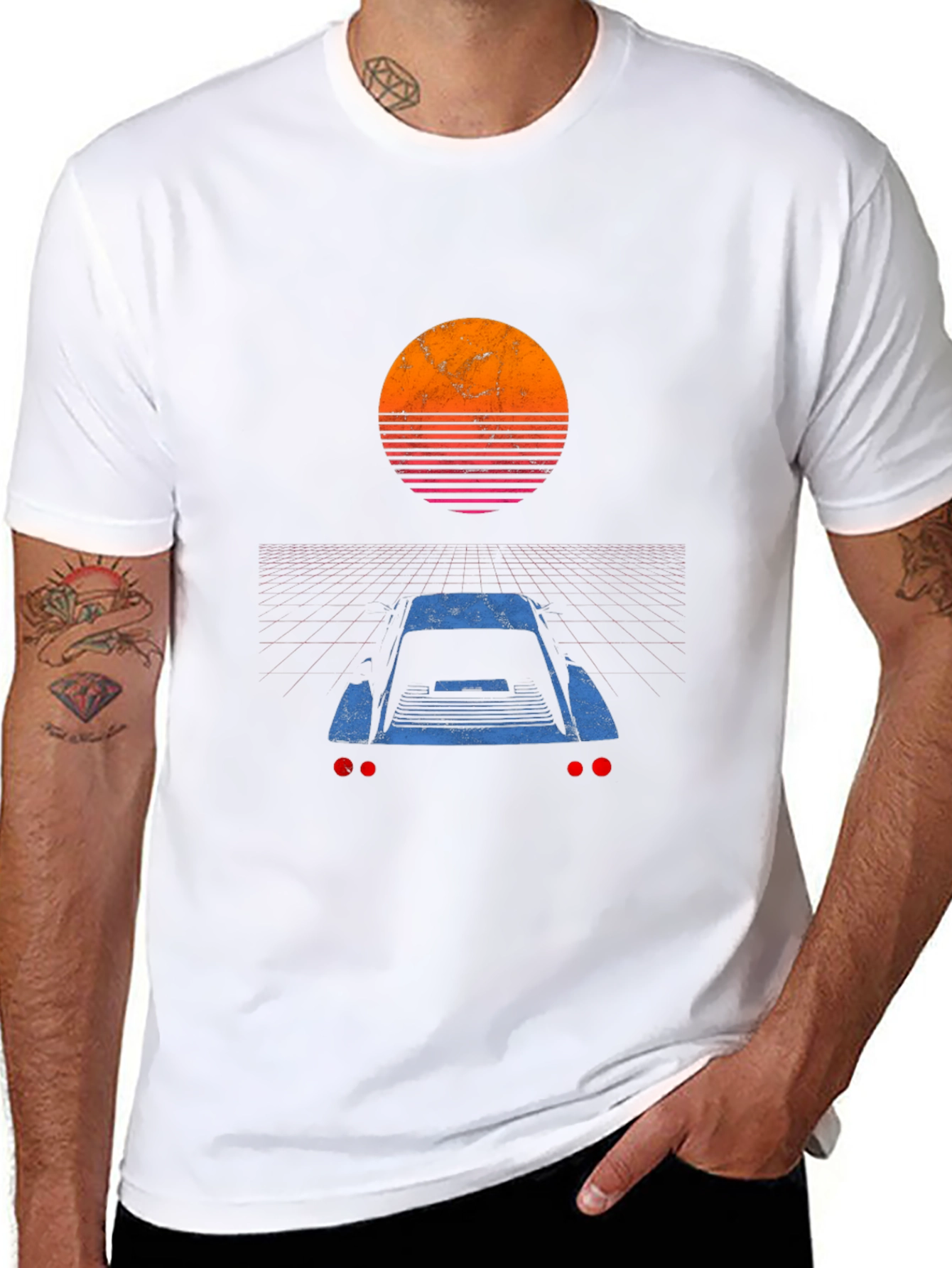 Retro Sunset Car T-Shirt