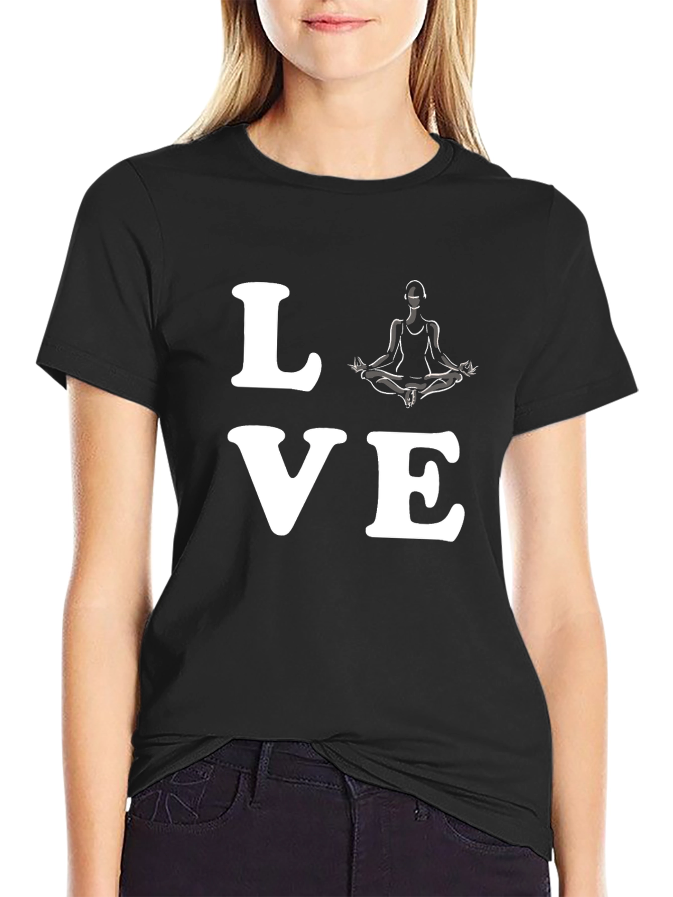 Love Yoga Graphic T-Shirt - Mens Black Tee