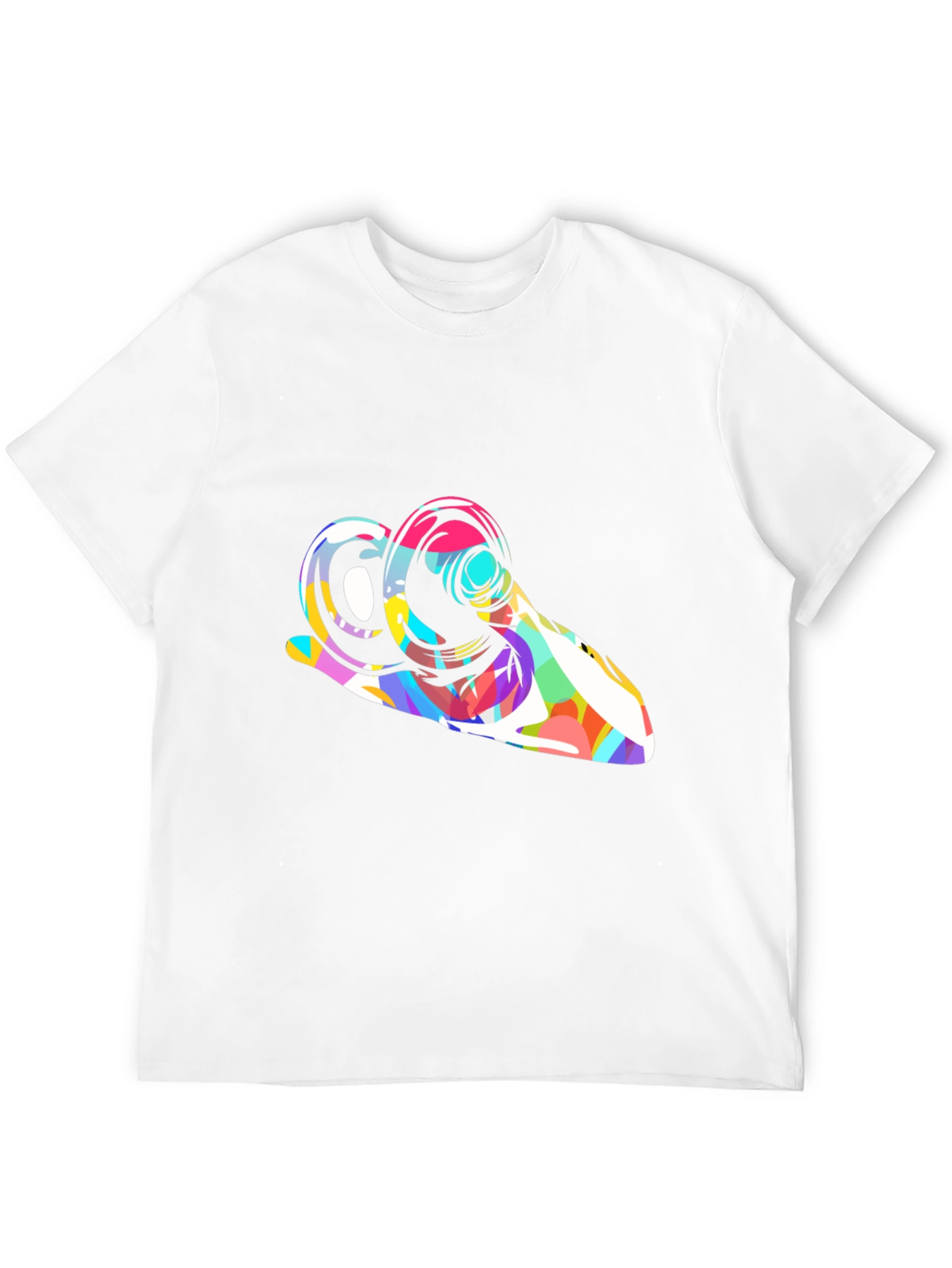 Abstract Ram Graphic Tee - Modern Art Shirt