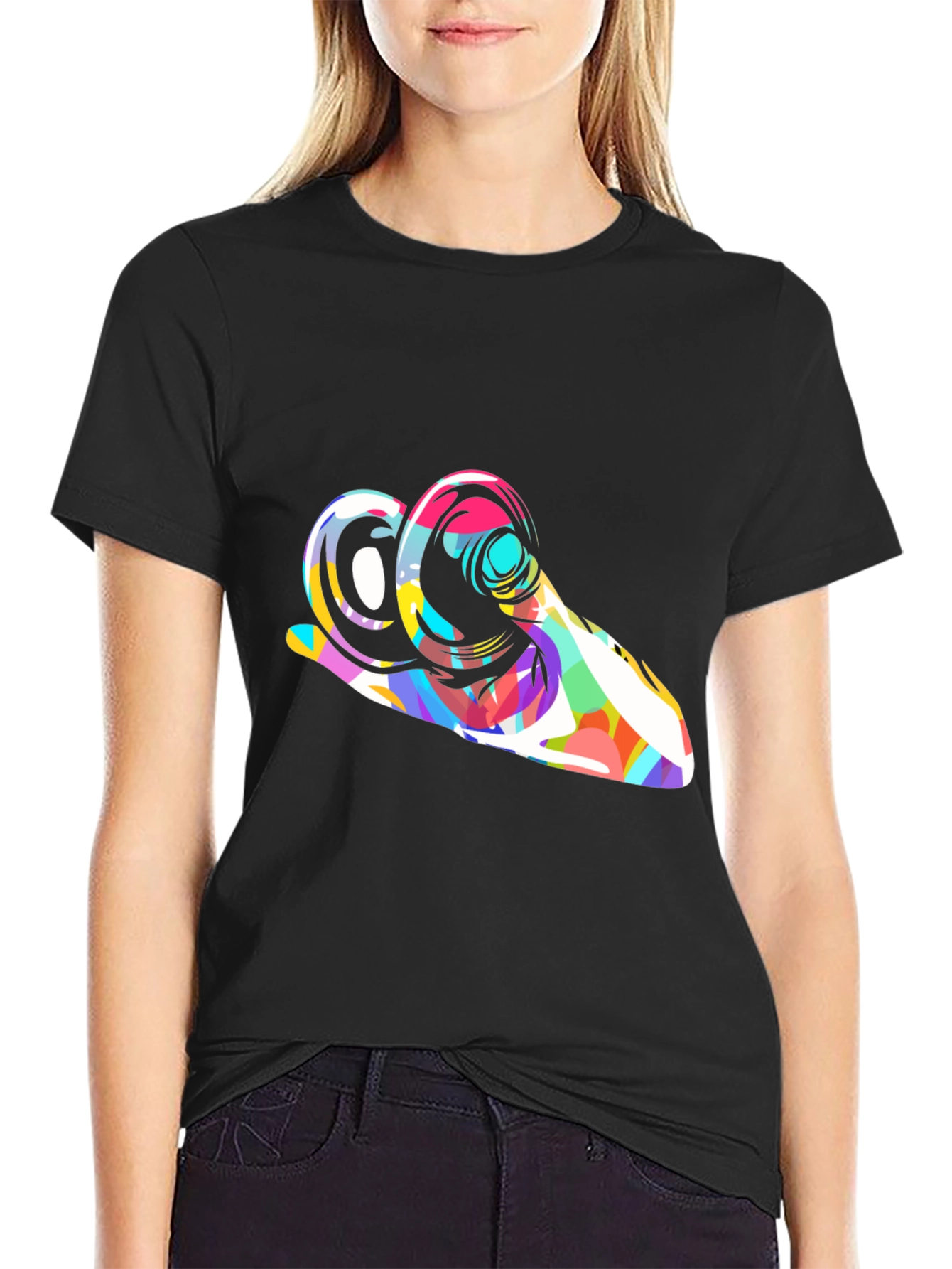 Abstract Ram Graphic Tee - Modern Art Shirt