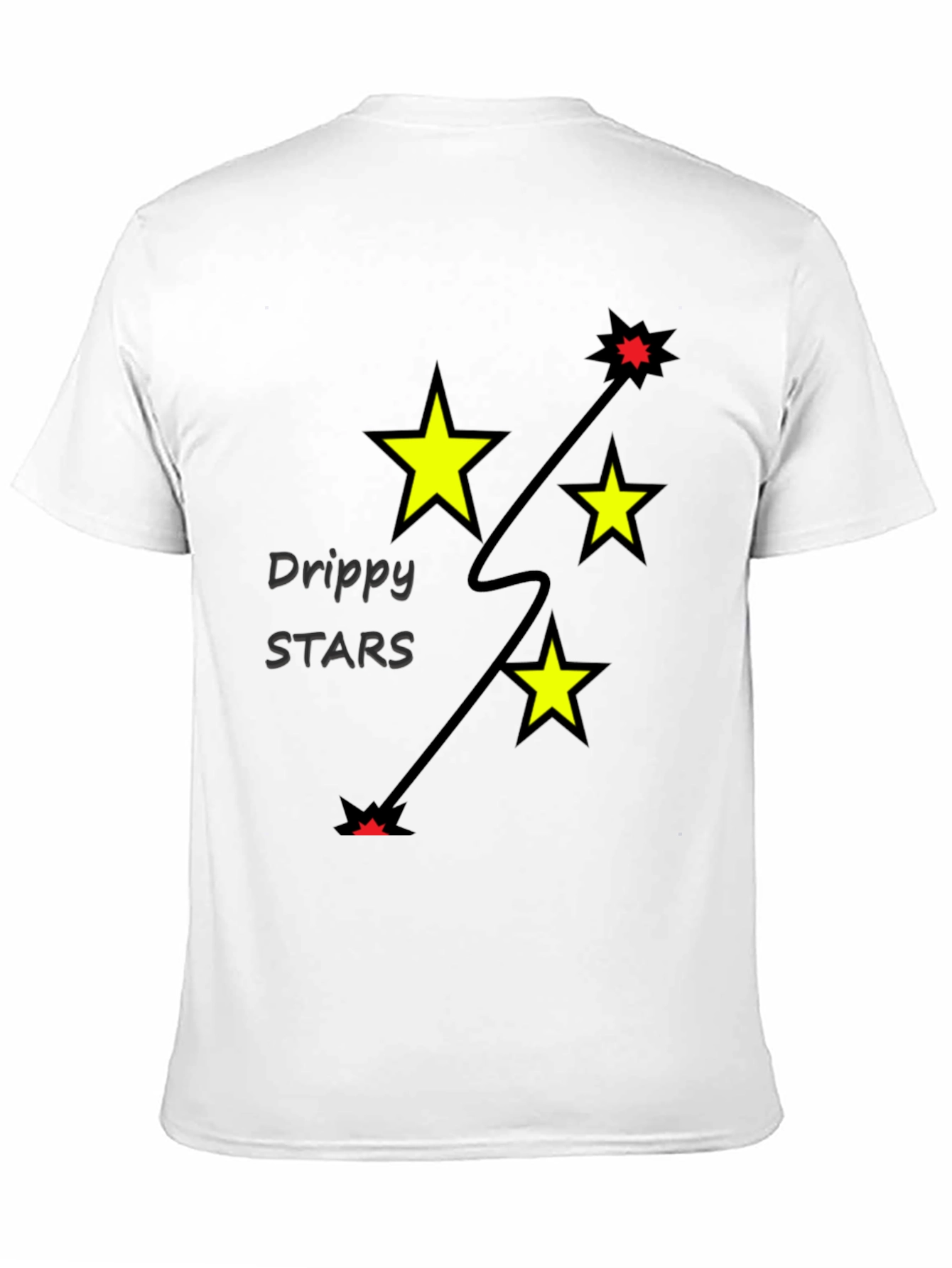 Drippy Stars Graphic Tee - Black