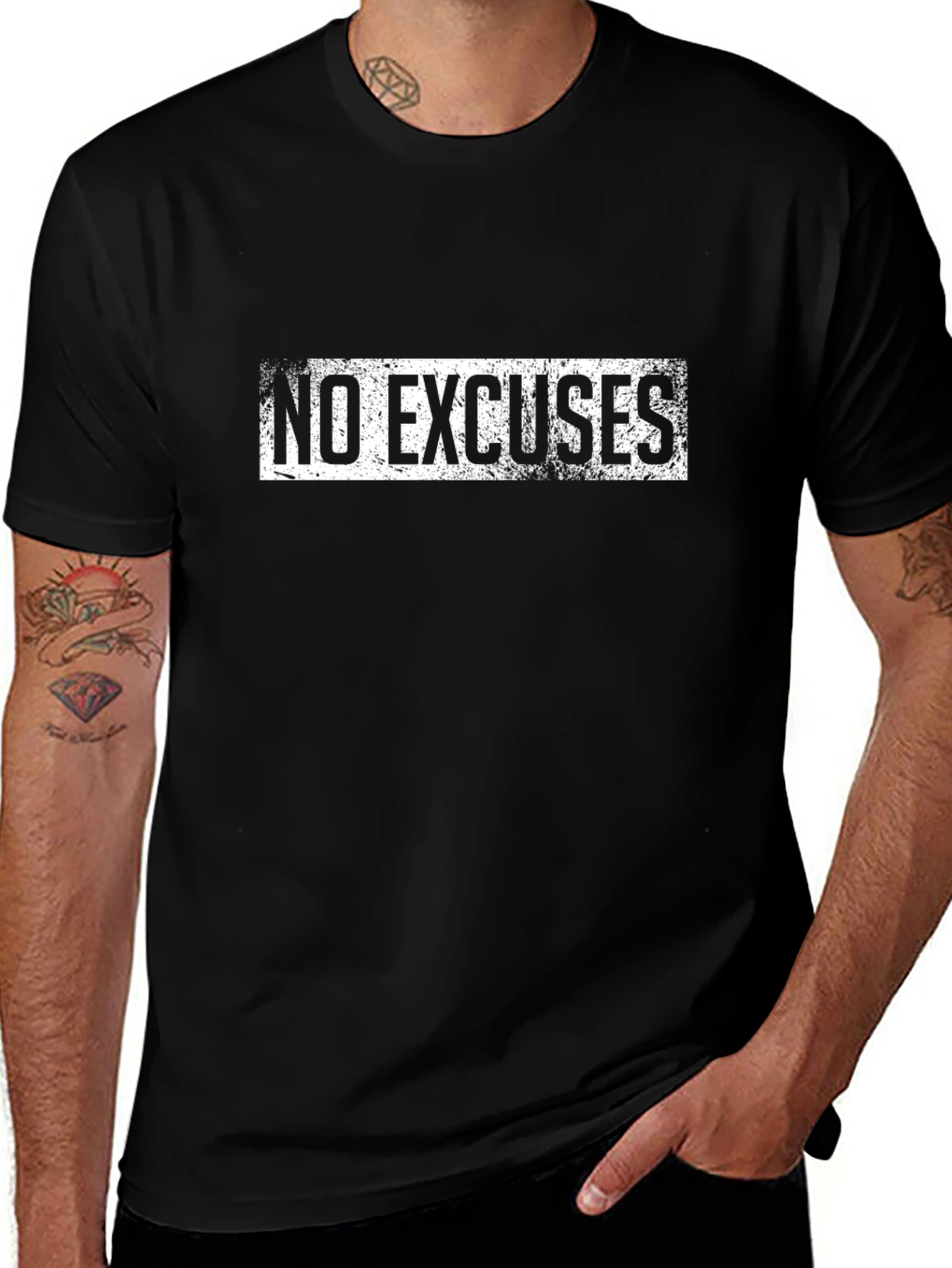 No Excuses Graphic T-Shirt - Black