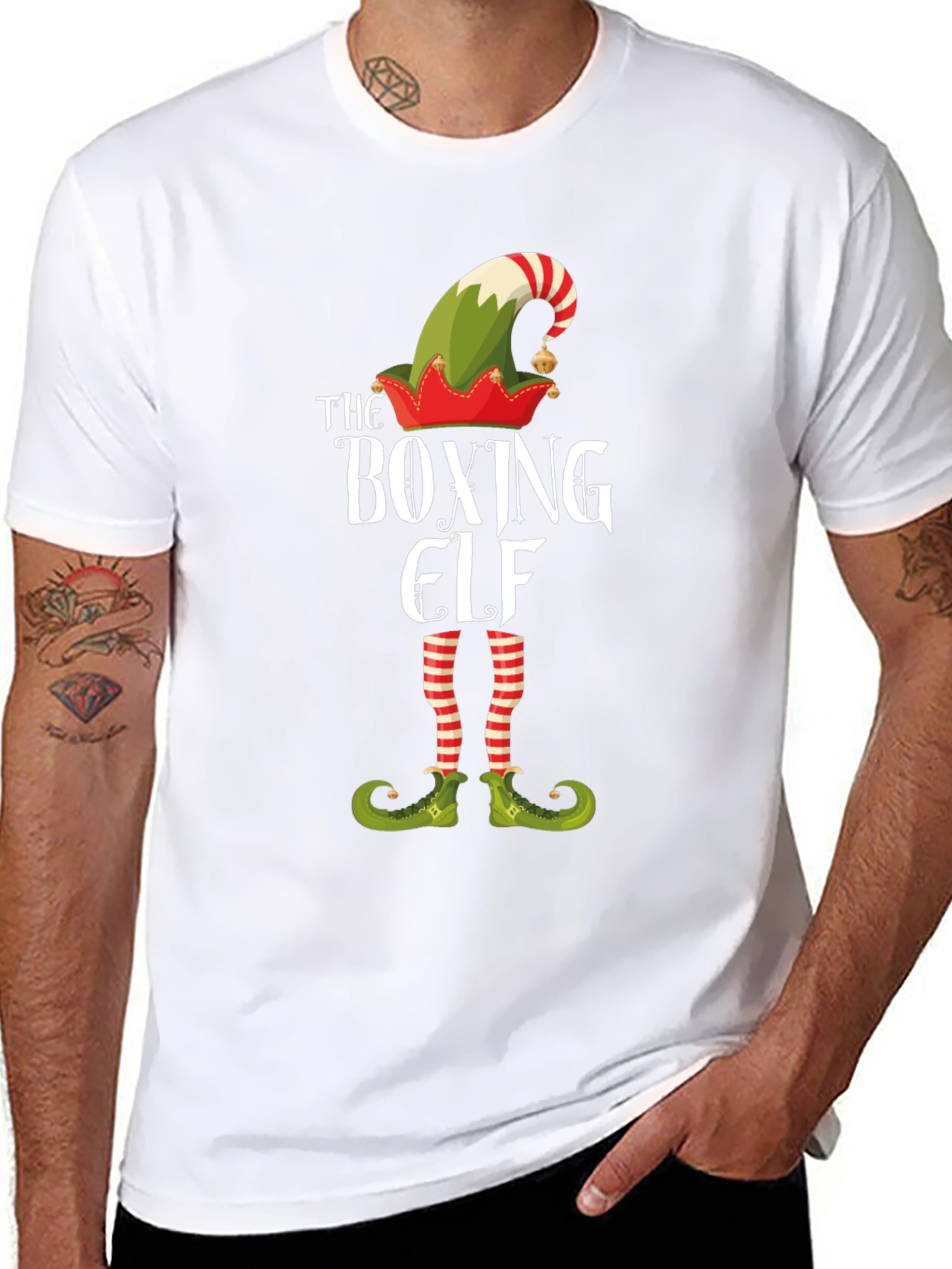 Boxing Elf Christmas T-Shirt - Holiday Fun