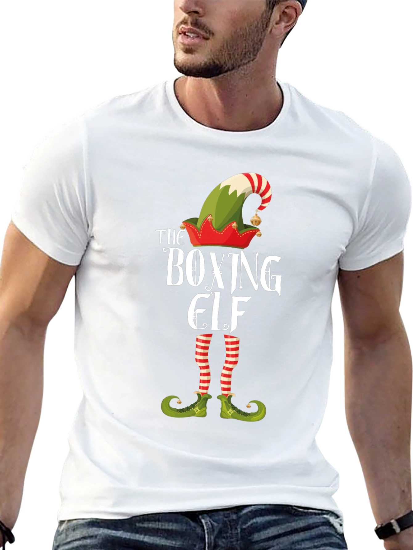 Boxing Elf Christmas T-Shirt - Holiday Fun