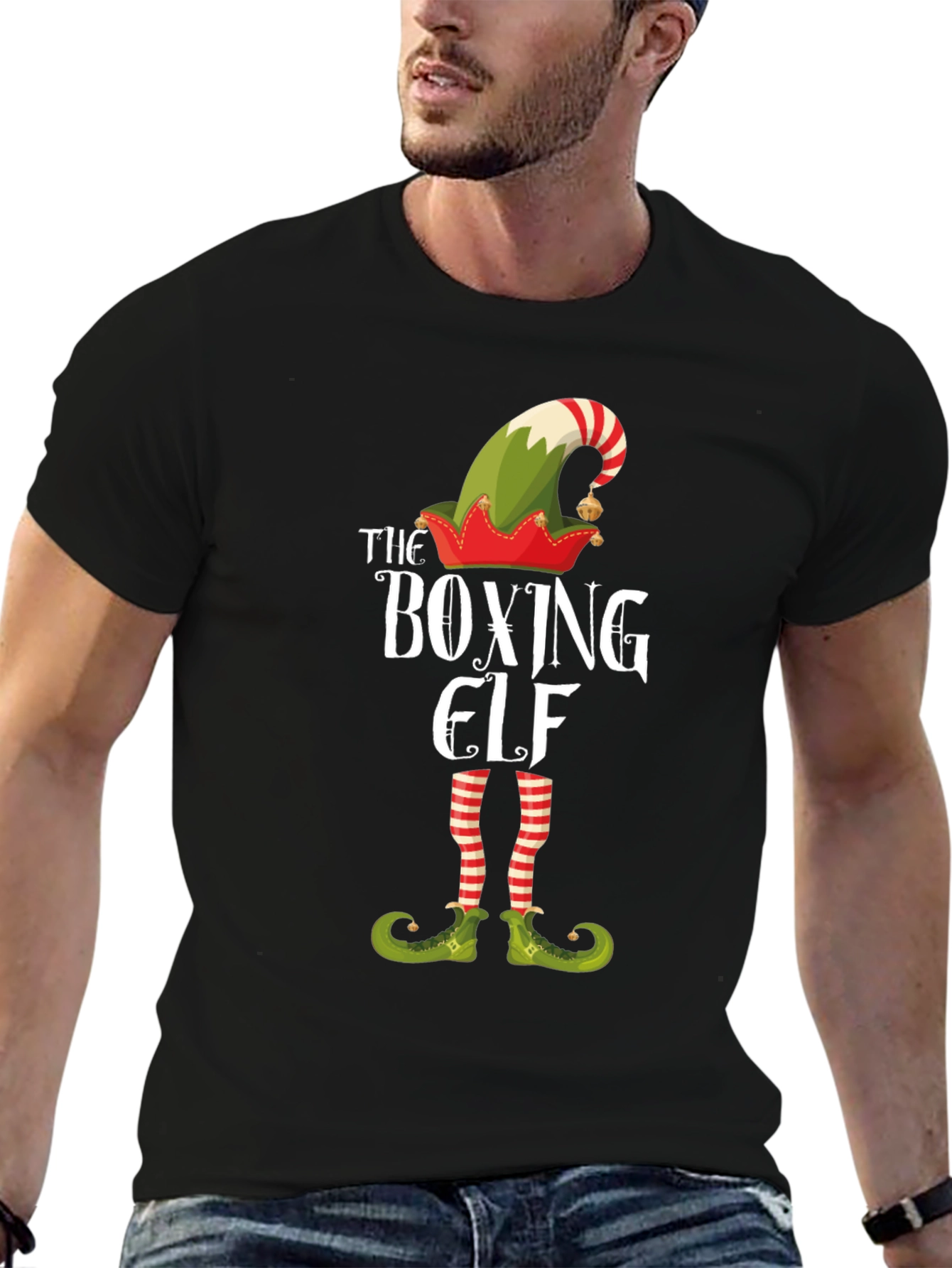 Boxing Elf Christmas T-Shirt - Holiday Fun
