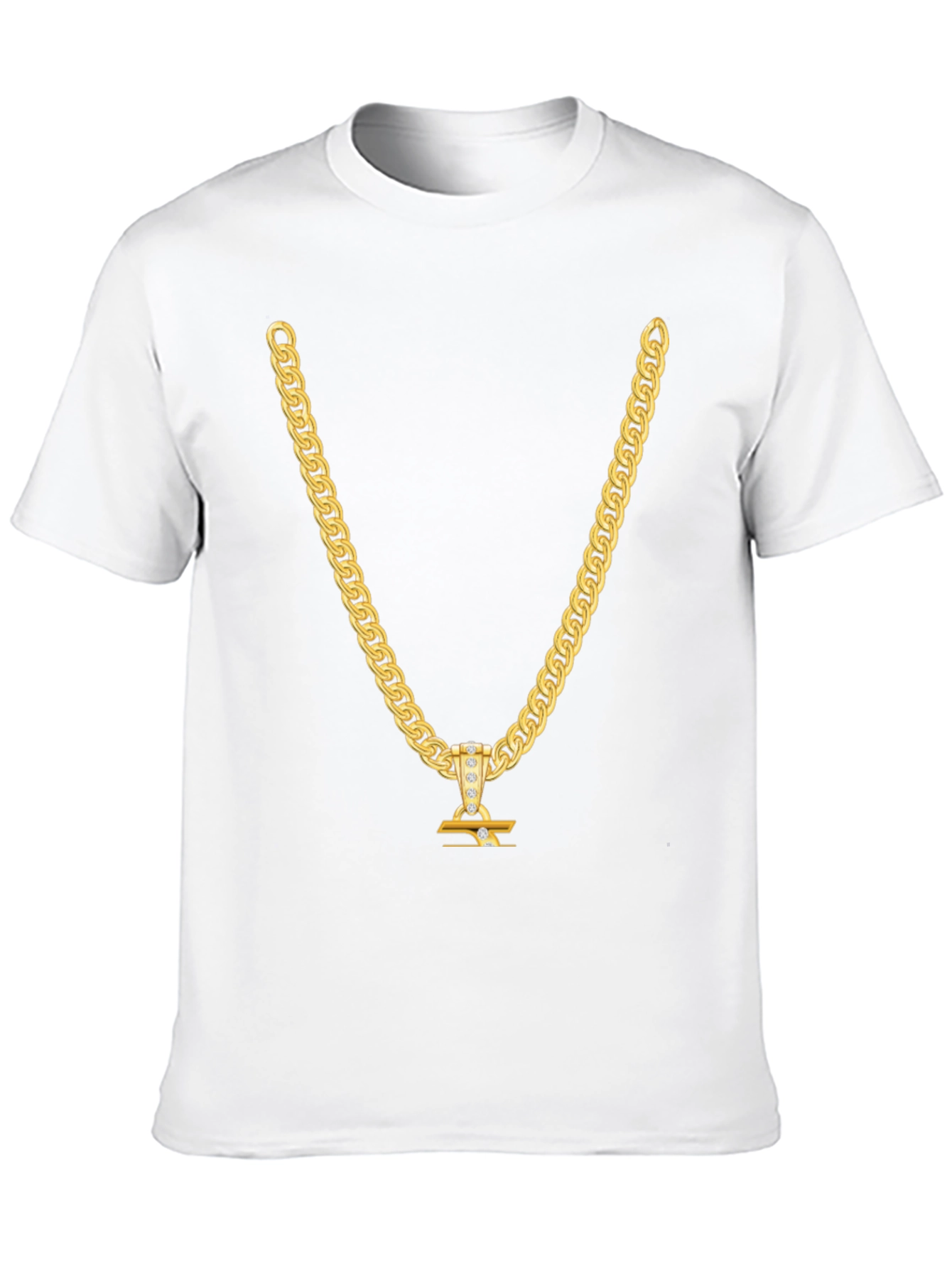 Gold Chain T-Shirt - Statement Piece