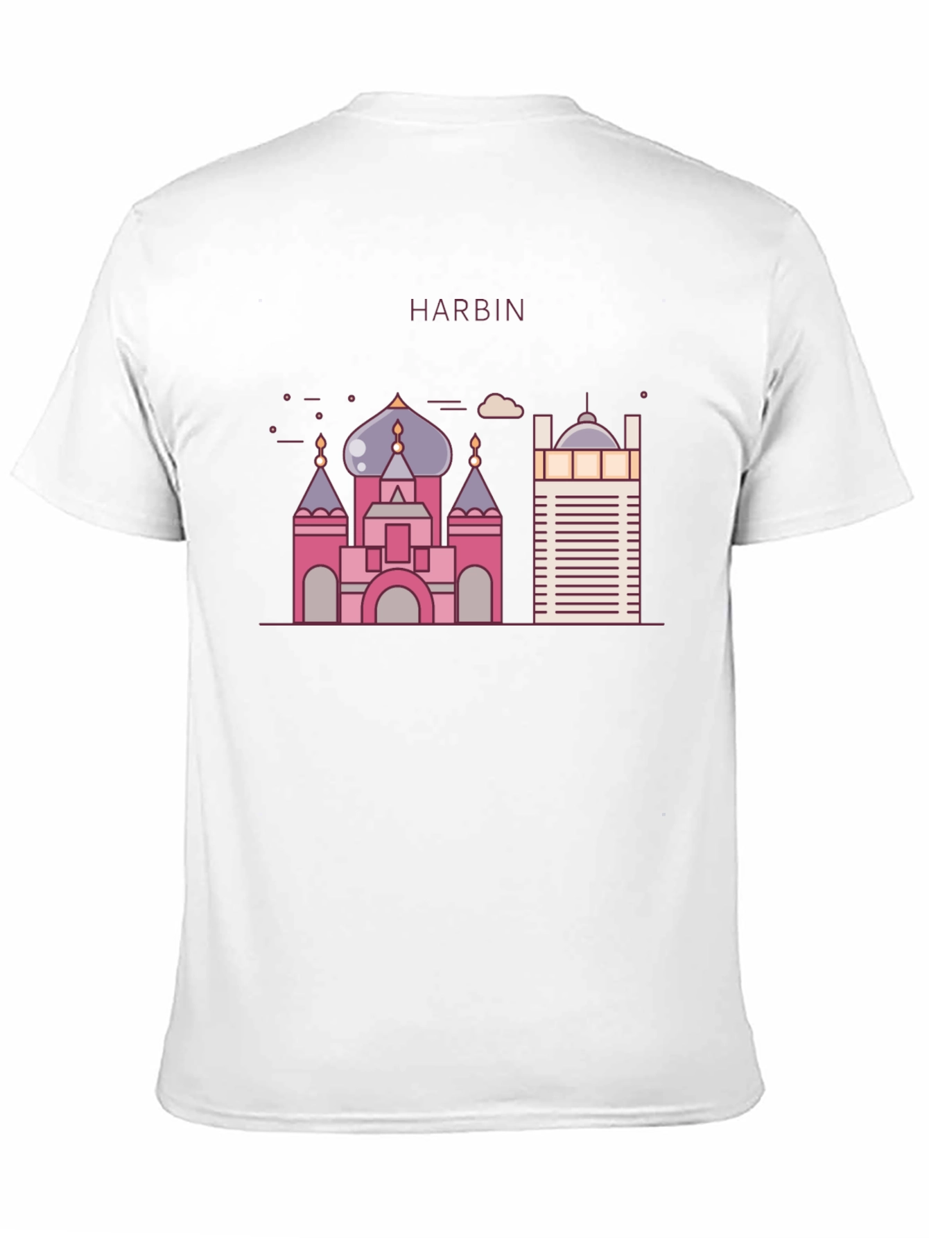 Harbin Landmark Graphic Tee - Black Cotton Blend