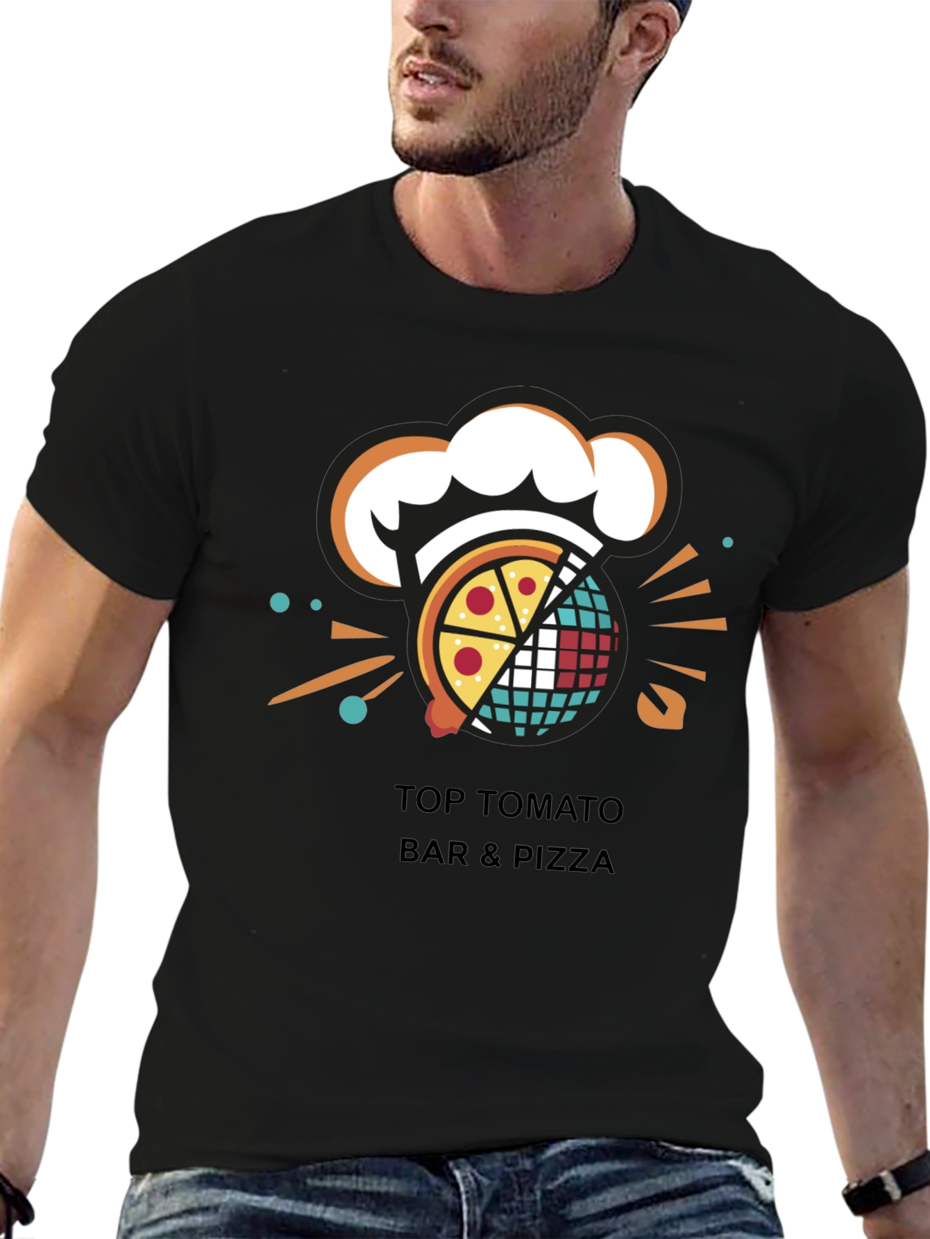 Top Tomato Bar & Pizza Graphic T-Shirt