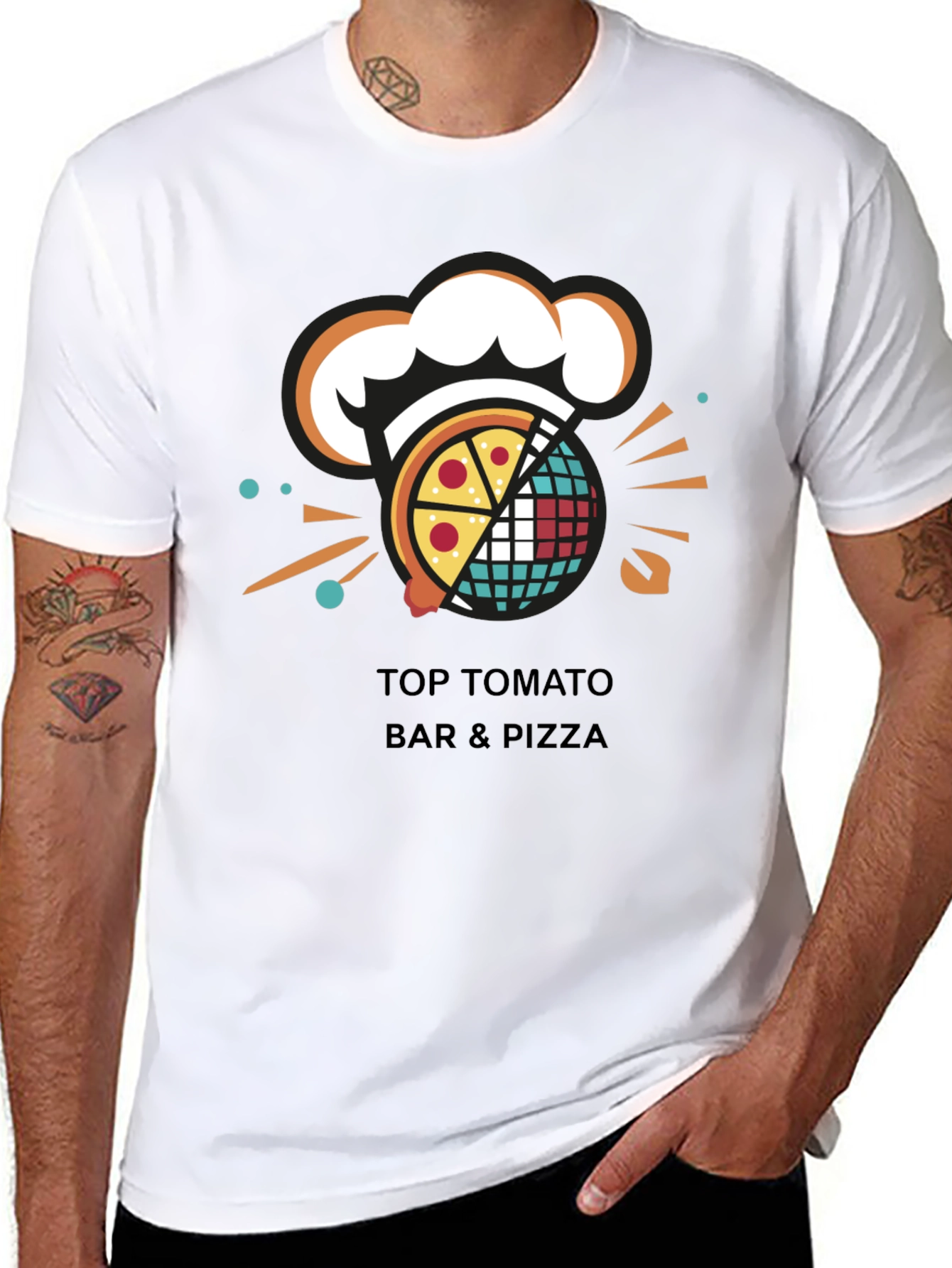Top Tomato Bar & Pizza Graphic T-Shirt