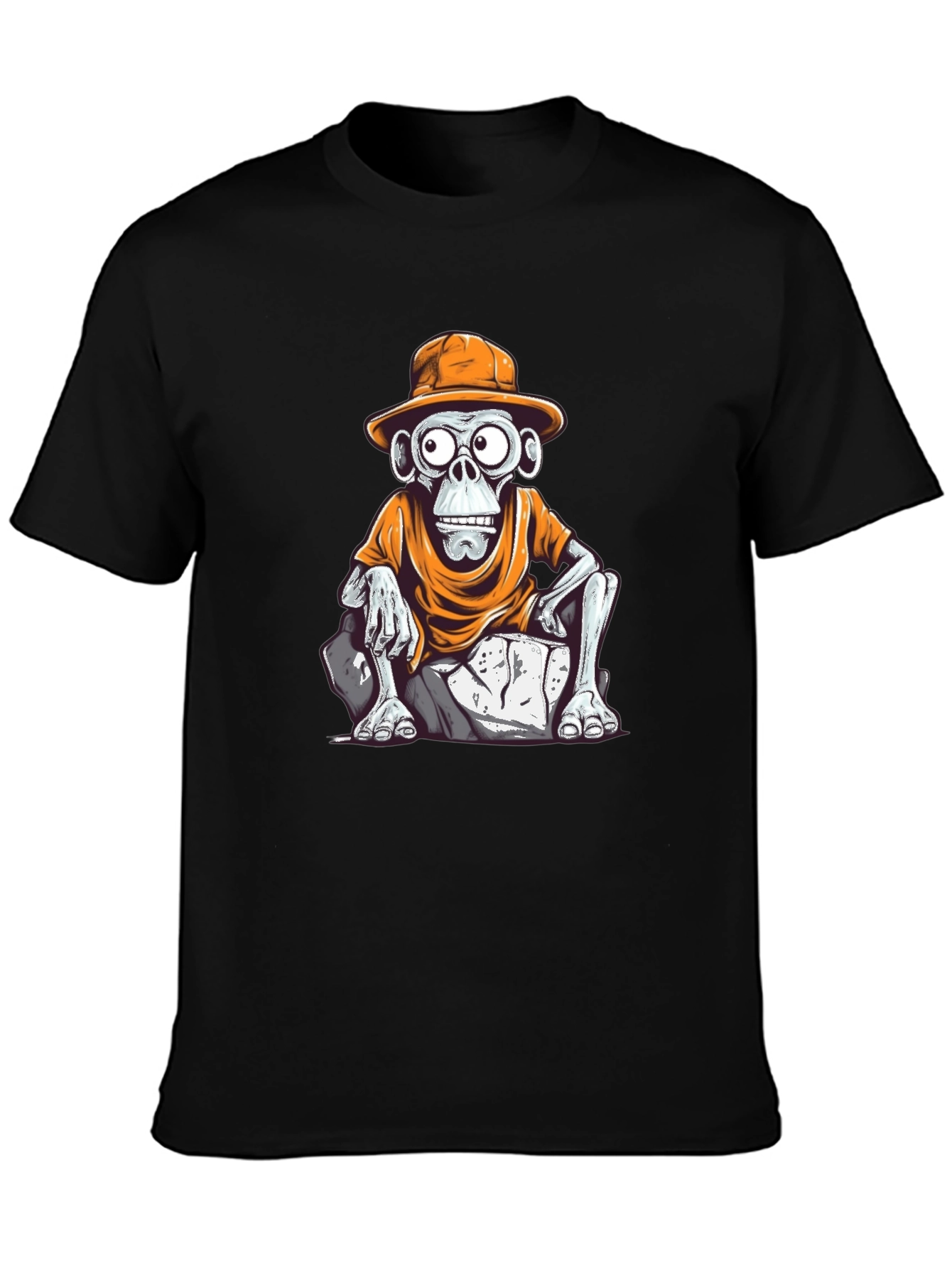 Monkey Cartoon Graphic T-Shirt