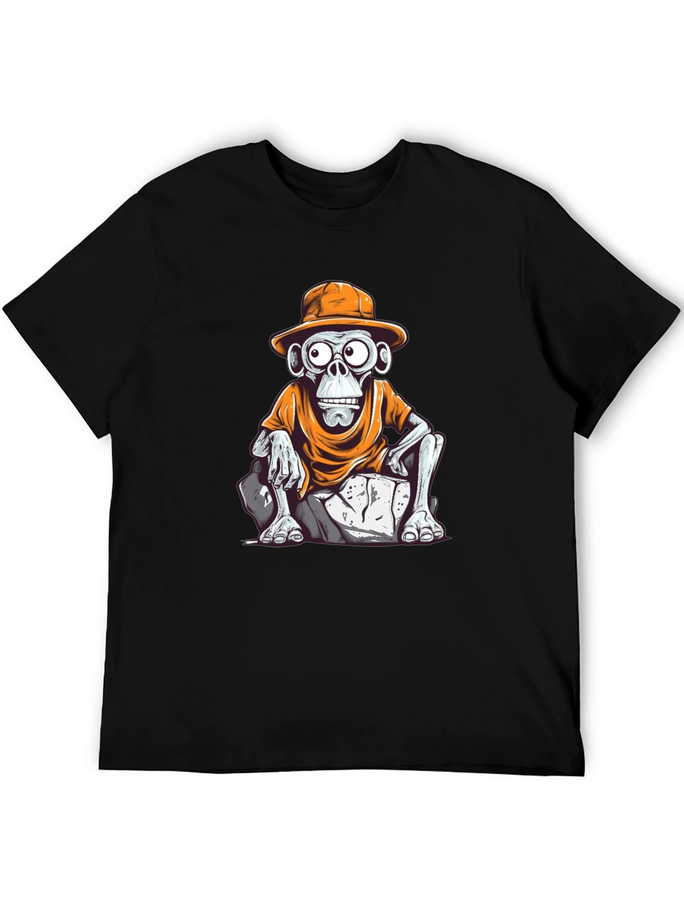 Monkey Cartoon Graphic T-Shirt