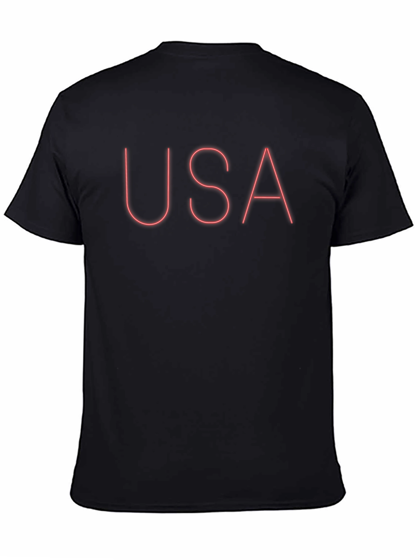 USA Graphic Tee - Classic Black Crew Neck