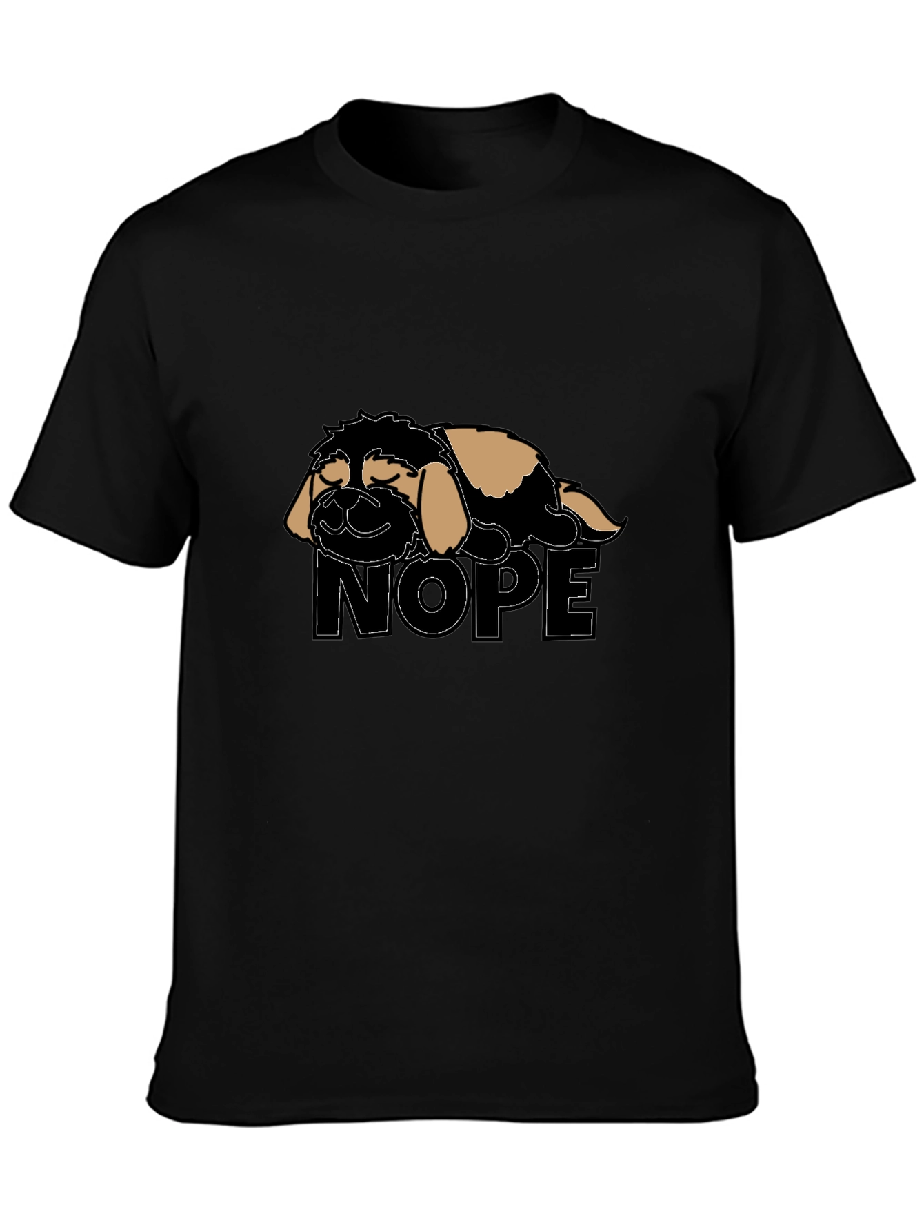 Nope Lazy Dog T-Shirt - Relaxed Fit