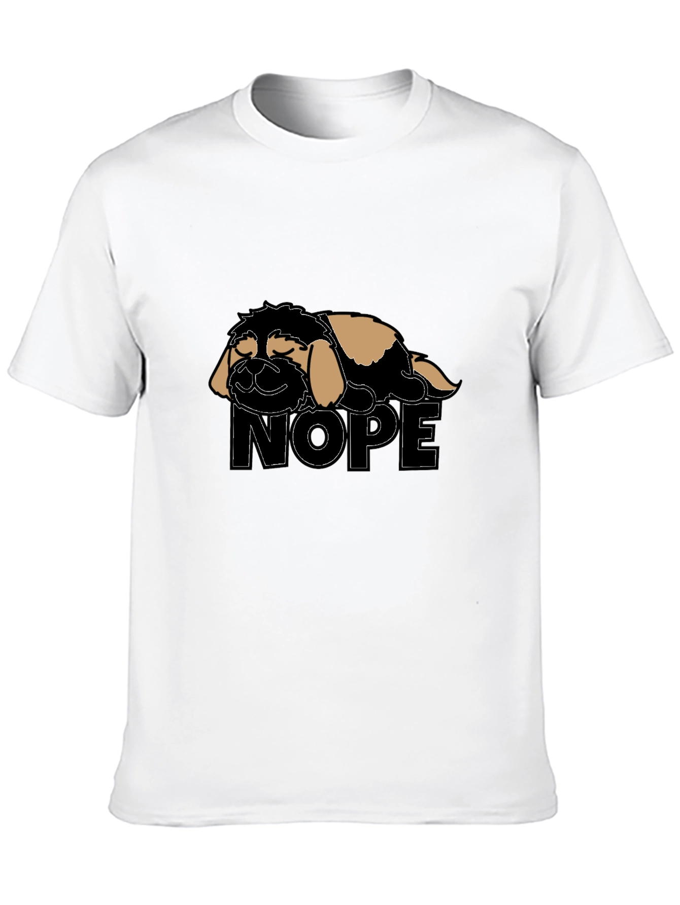 Nope Lazy Dog T-Shirt - Relaxed Fit