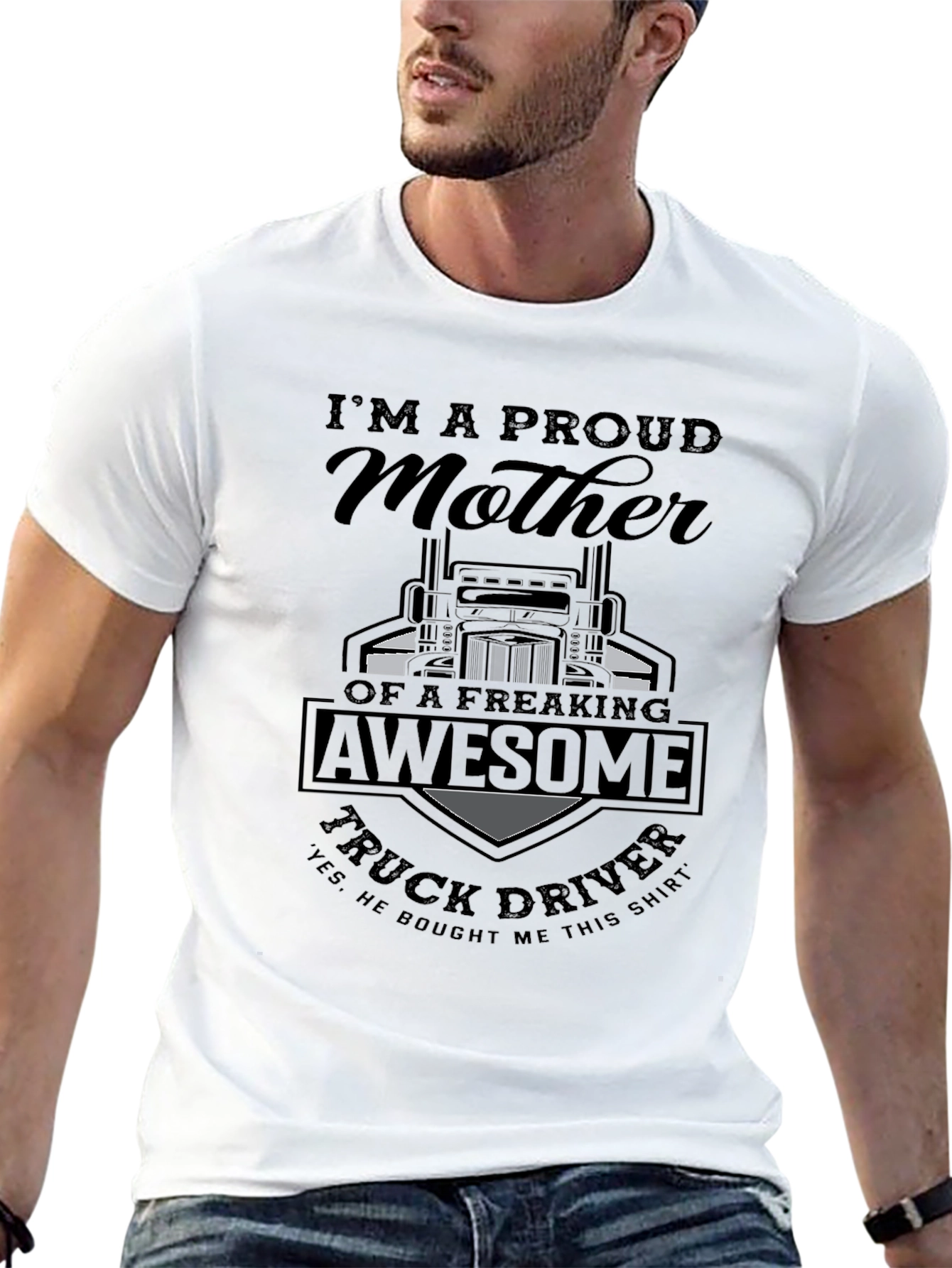 Proud Mother Truck Driver Graphic T-Shirt