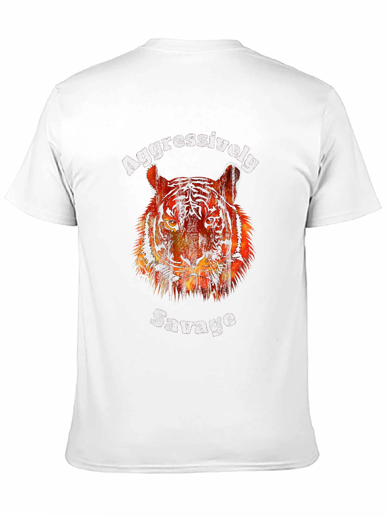 Aggressively Savage Tiger Graphic Tee - Black