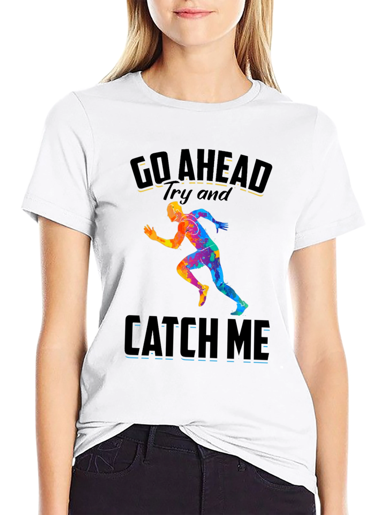 Go Ahead Catch Me Runner Graphic Tee