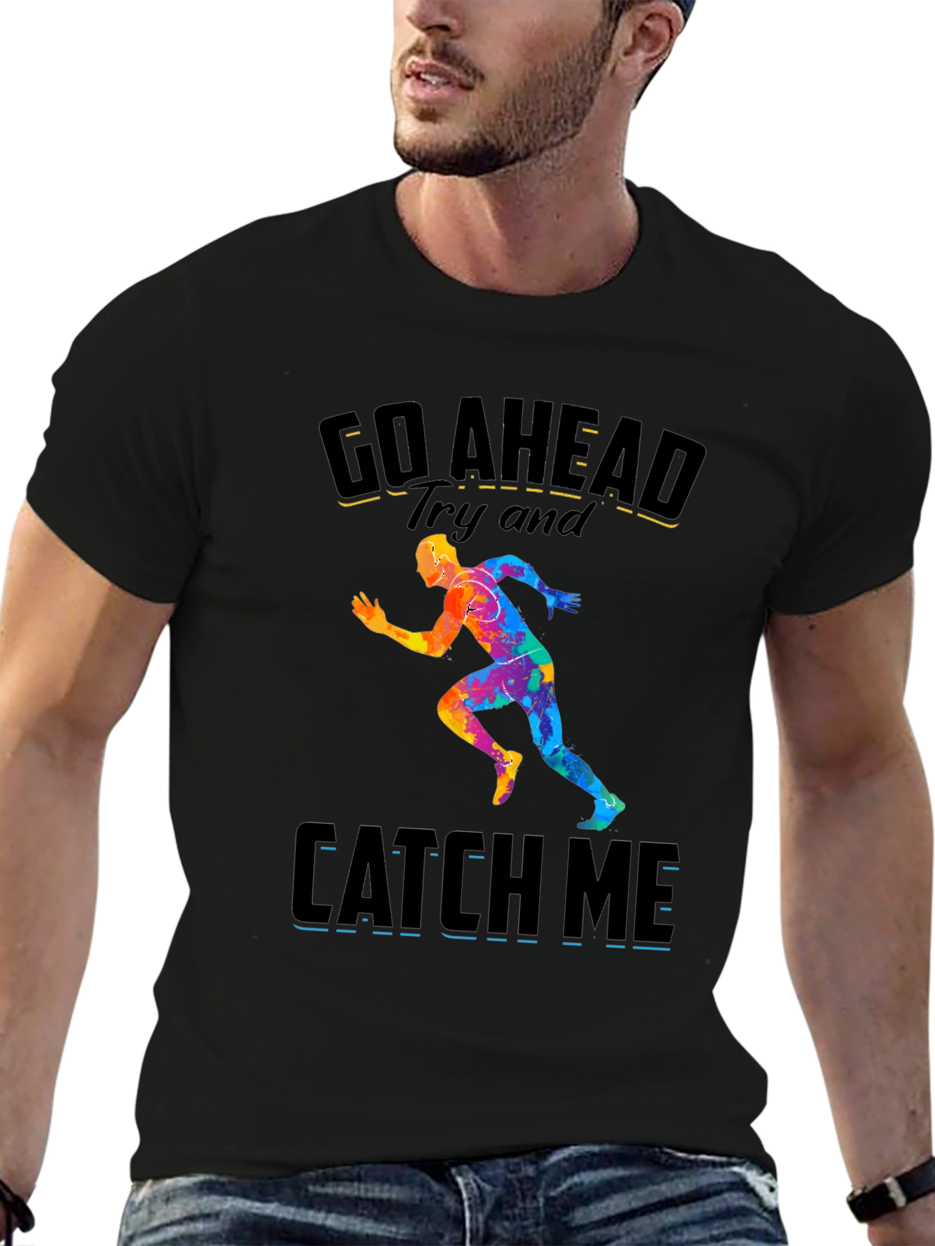 Go Ahead Catch Me Runner Graphic Tee