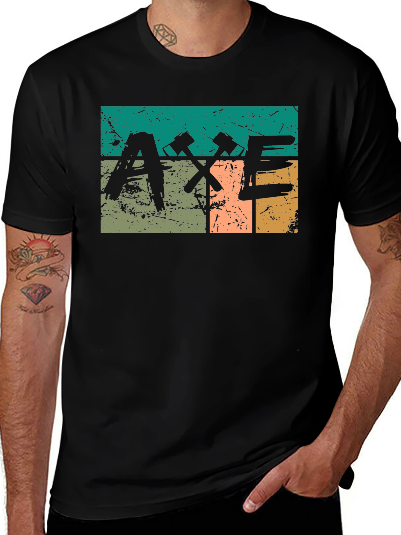 Retro Axe T-Shirt - Lumberjack Cool
