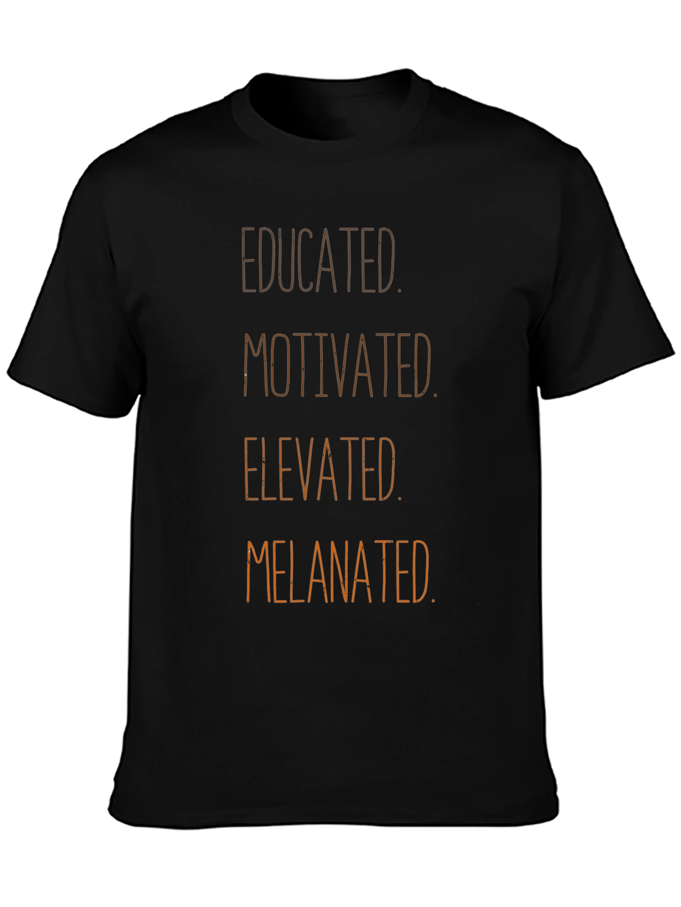 Educated Motivated Melanted Black T-Shirt