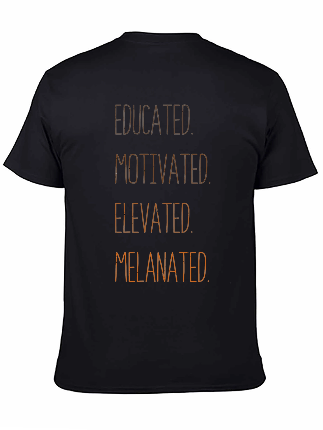 Educated Motivated Melanted Black T-Shirt