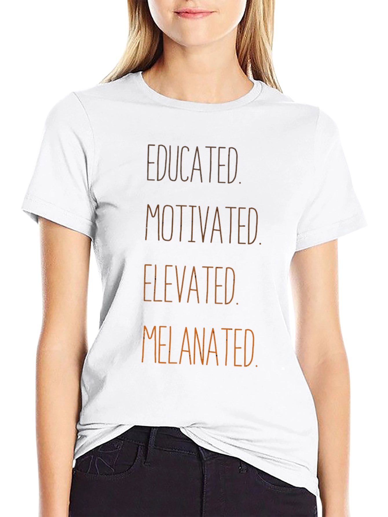 Educated Motivated Melanted Black T-Shirt