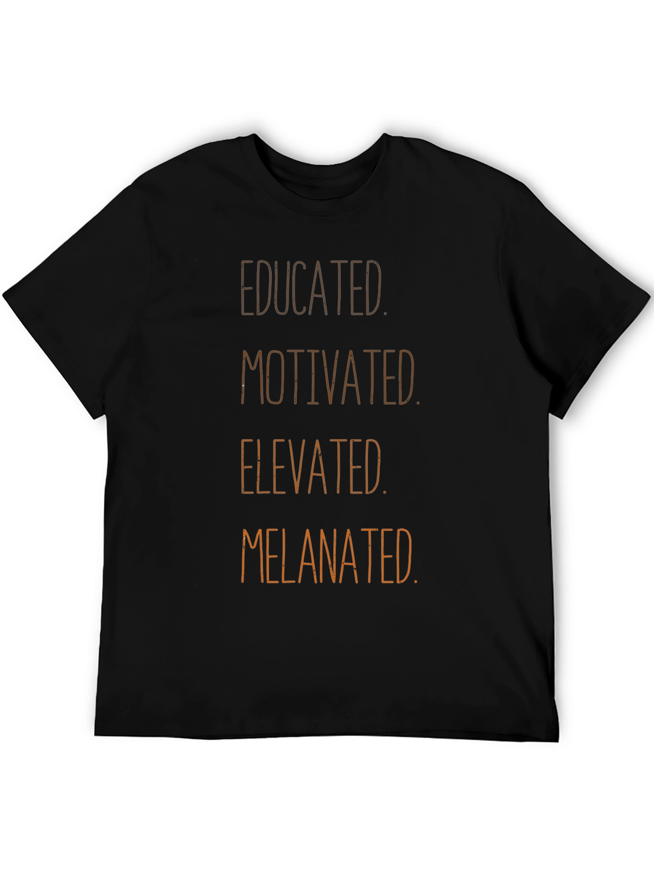 Educated Motivated Melanted Black T-Shirt