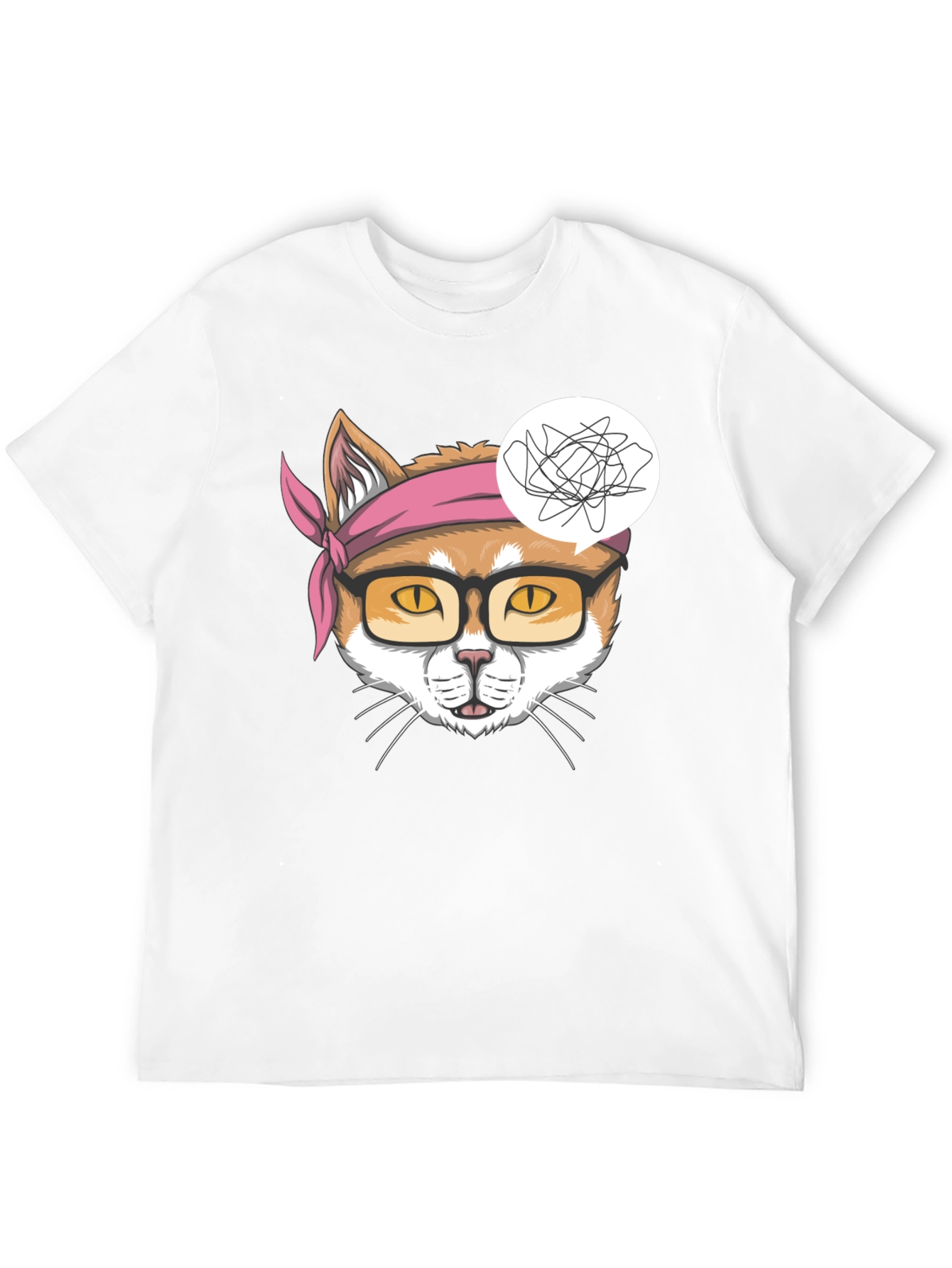 Funny Cat Headband T-Shirt