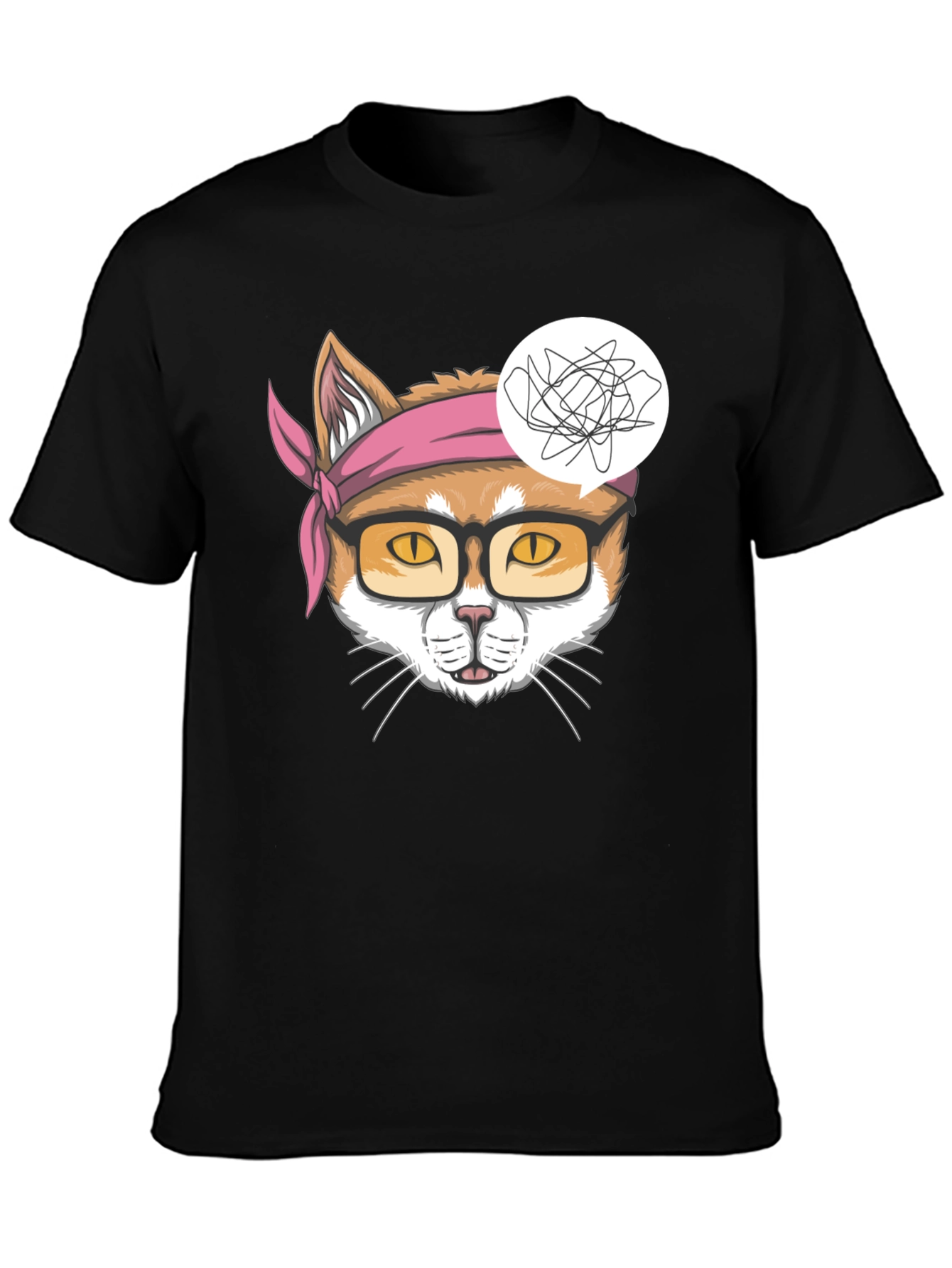 Funny Cat Headband T-Shirt