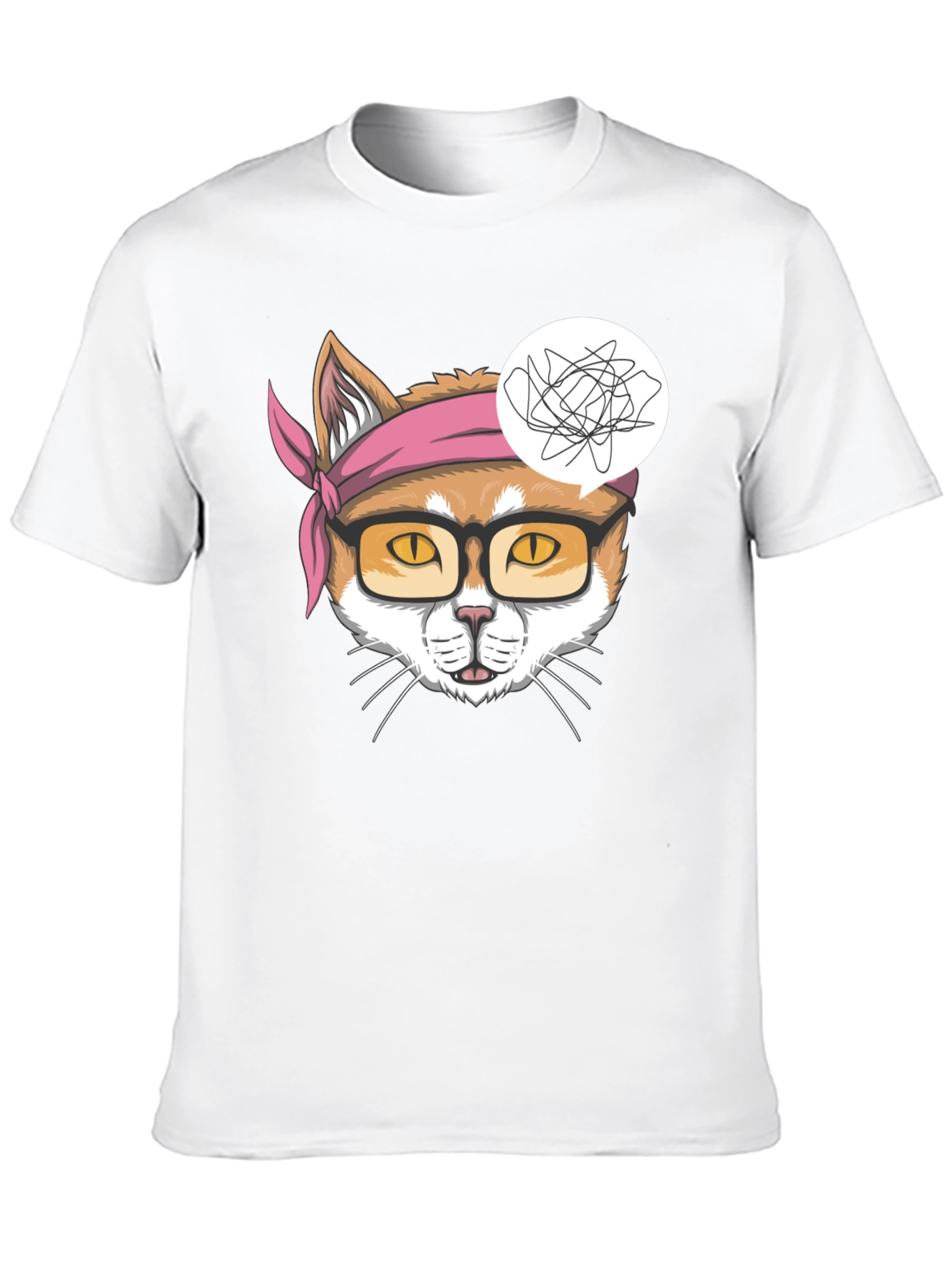Funny Cat Headband T-Shirt
