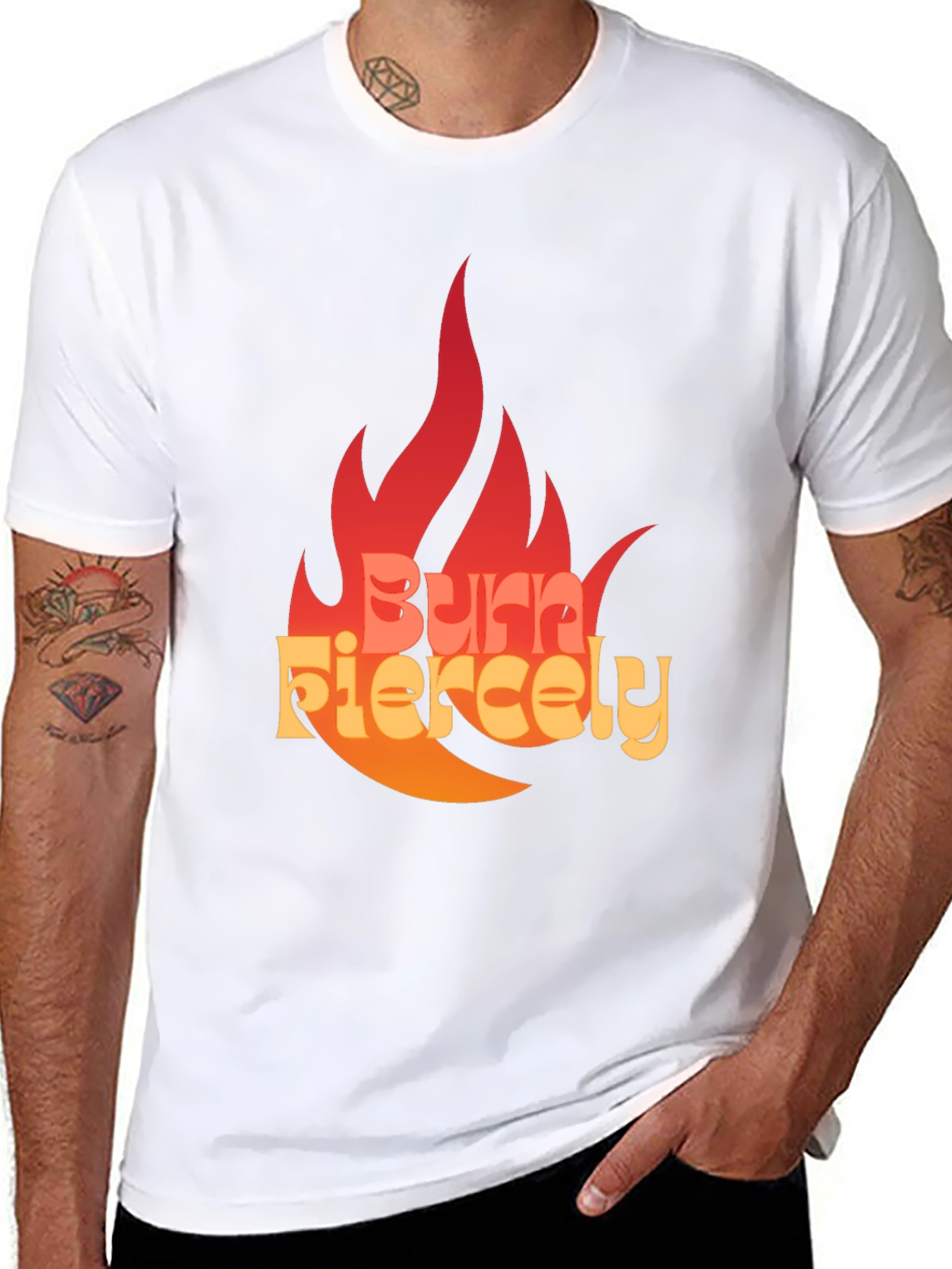 Burn Fiercely Graphic T-Shirt - Bold Statement Tee
