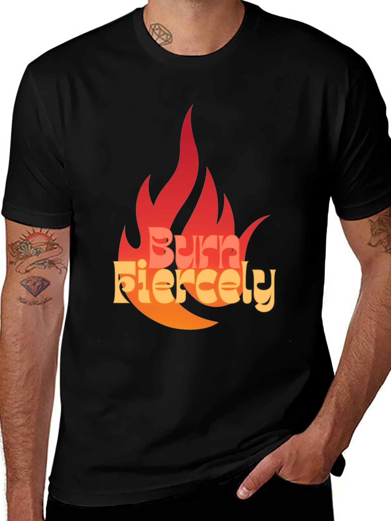 Burn Fiercely Graphic T-Shirt - Bold Statement Tee