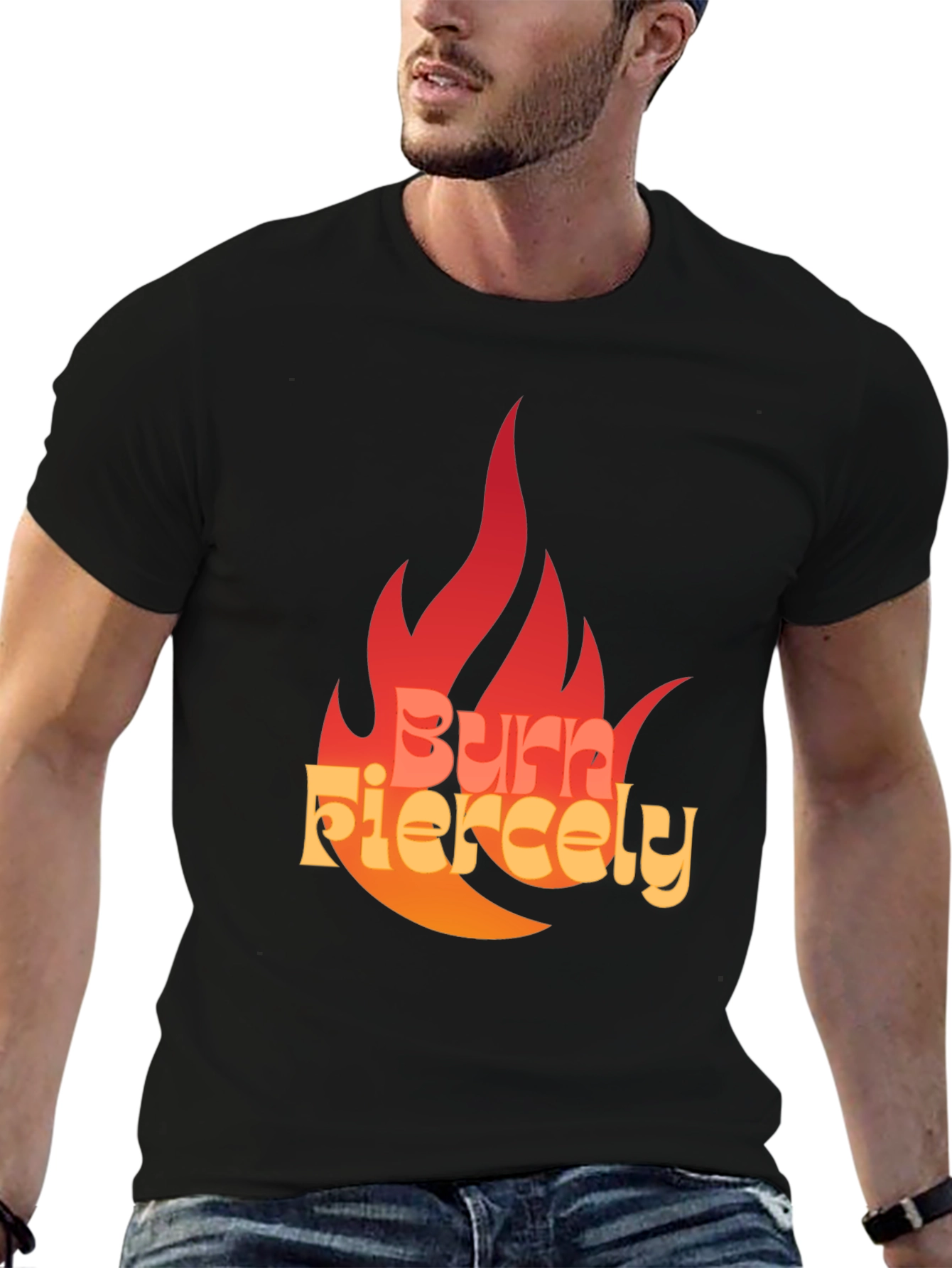 Burn Fiercely Graphic T-Shirt - Bold Statement Tee