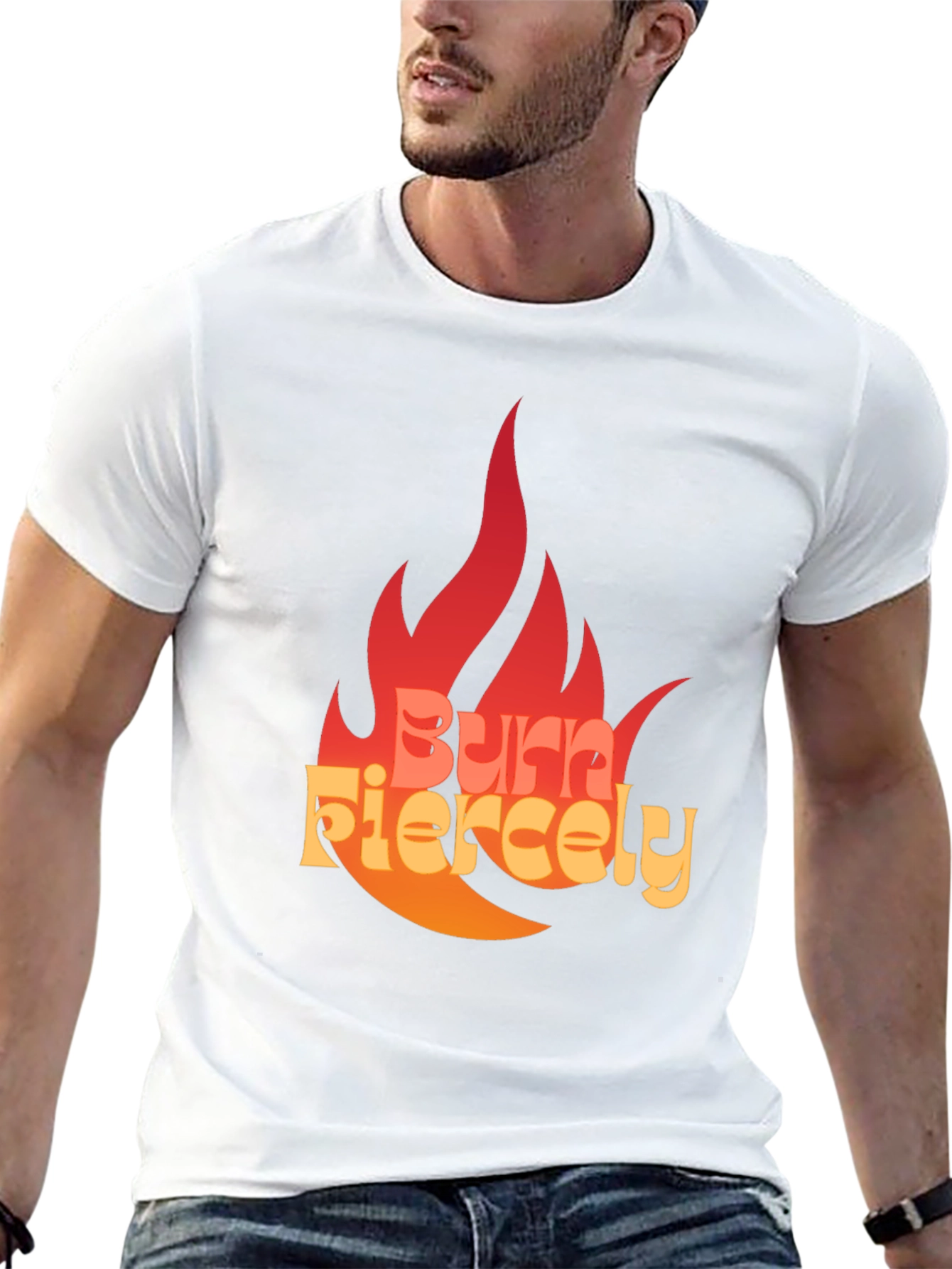 Burn Fiercely Graphic T-Shirt - Bold Statement Tee
