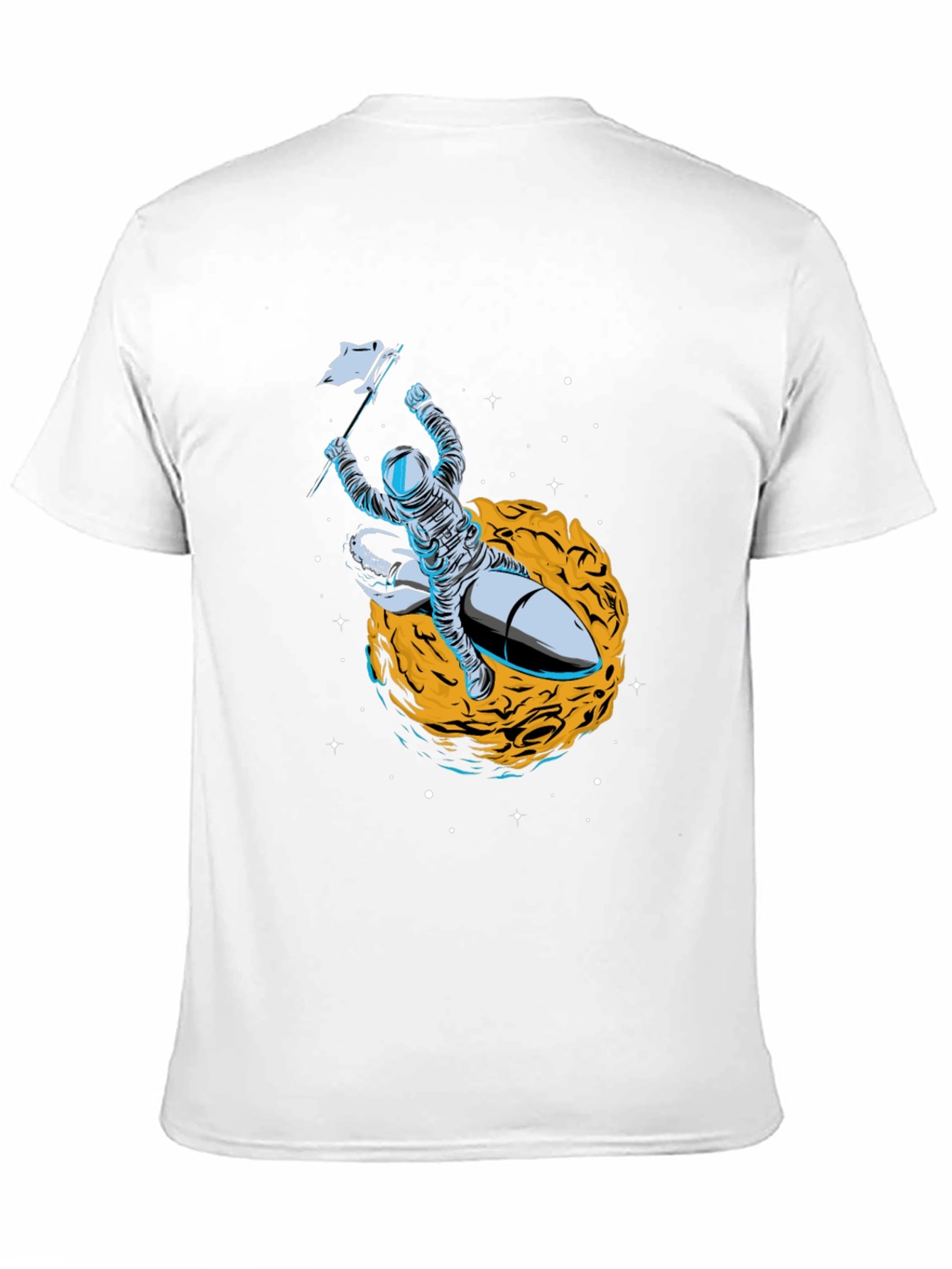 Astronaut on Rocket T-Shirt - Space Graphic Tee