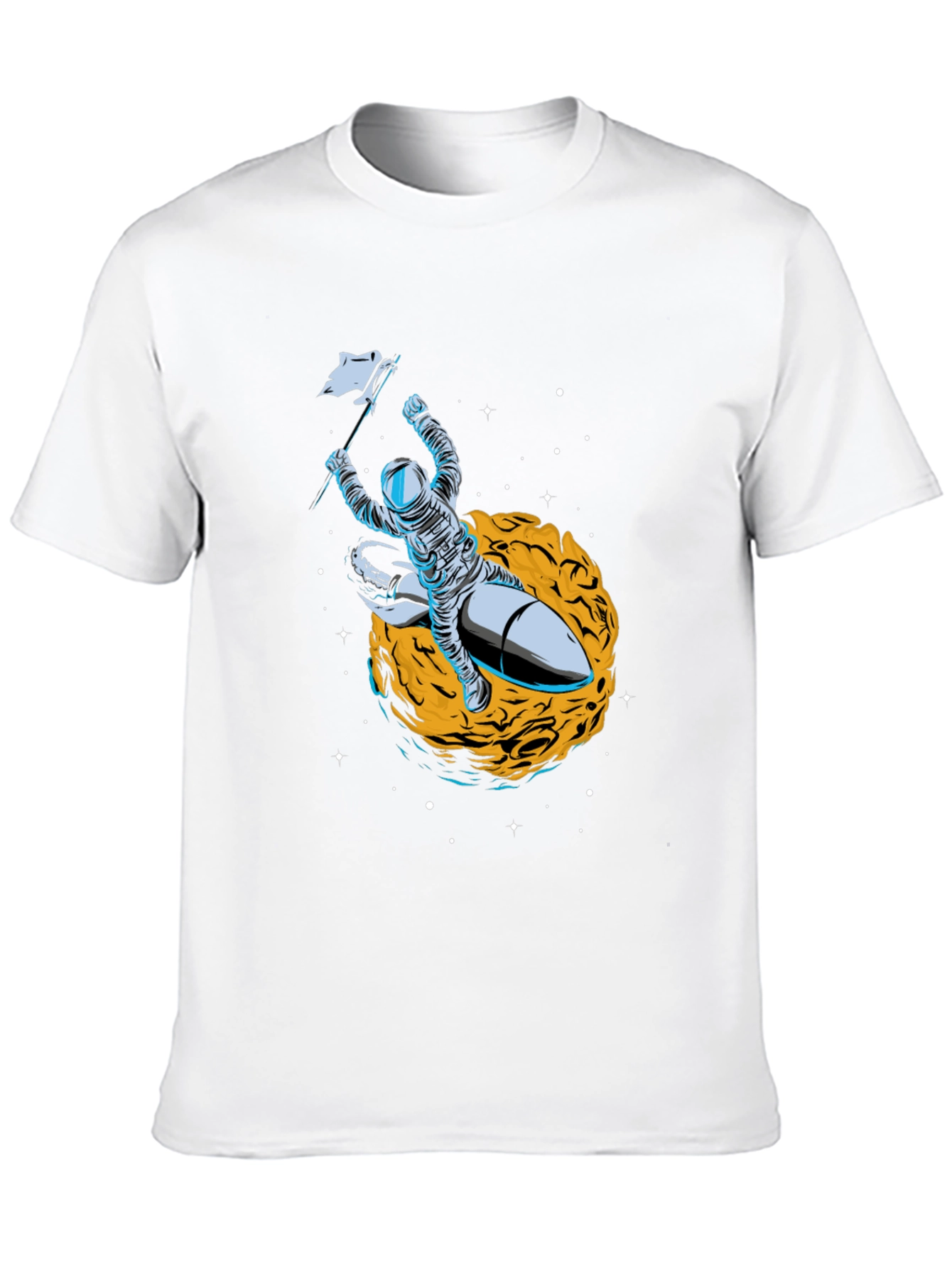Astronaut on Rocket T-Shirt - Space Graphic Tee