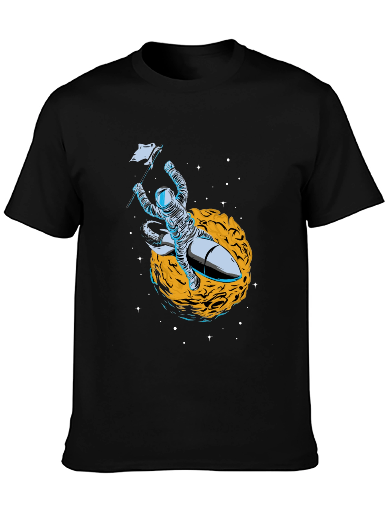 Astronaut on Rocket T-Shirt - Space Graphic Tee