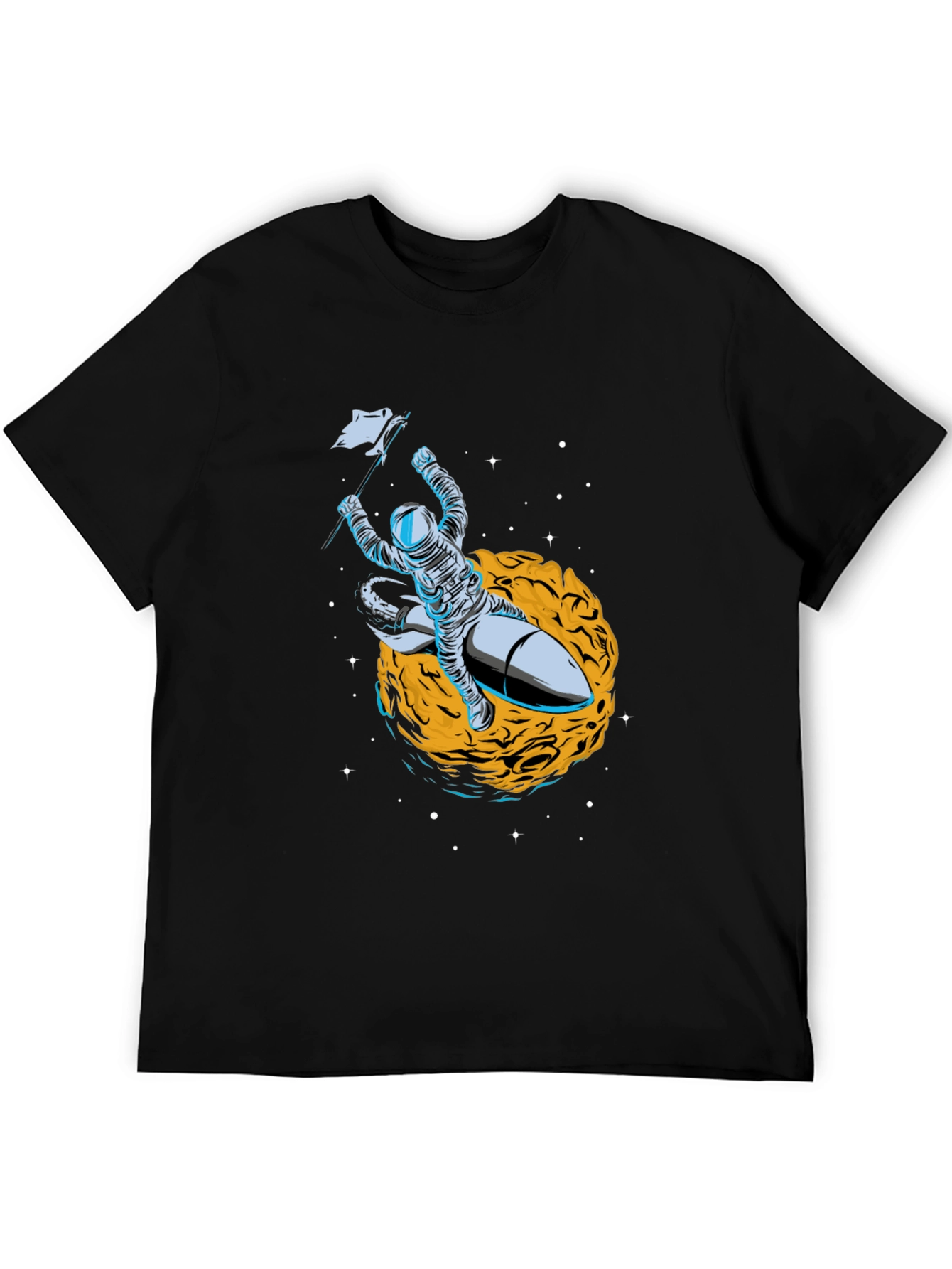 Astronaut on Rocket T-Shirt - Space Graphic Tee
