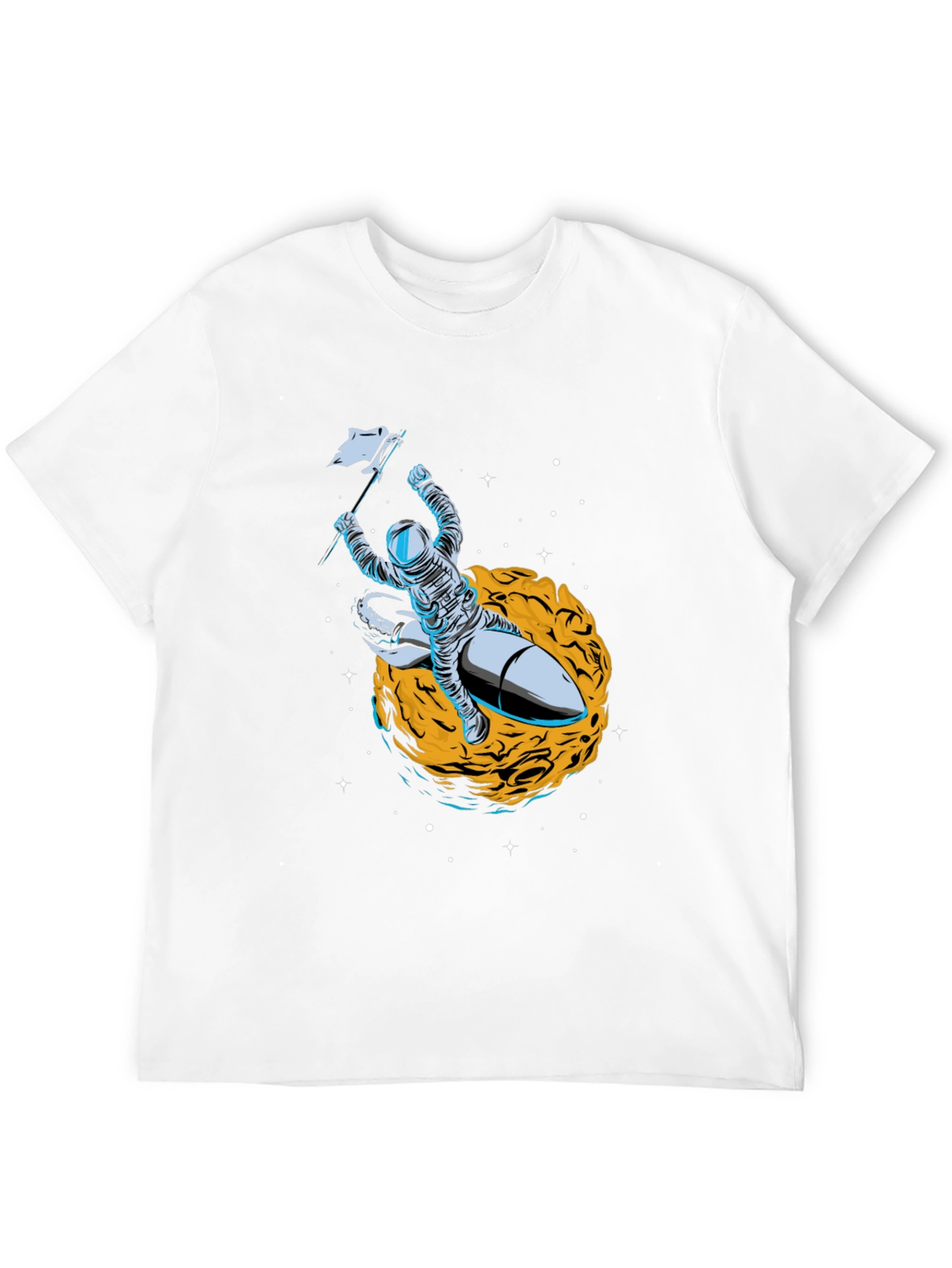 Astronaut on Rocket T-Shirt - Space Graphic Tee