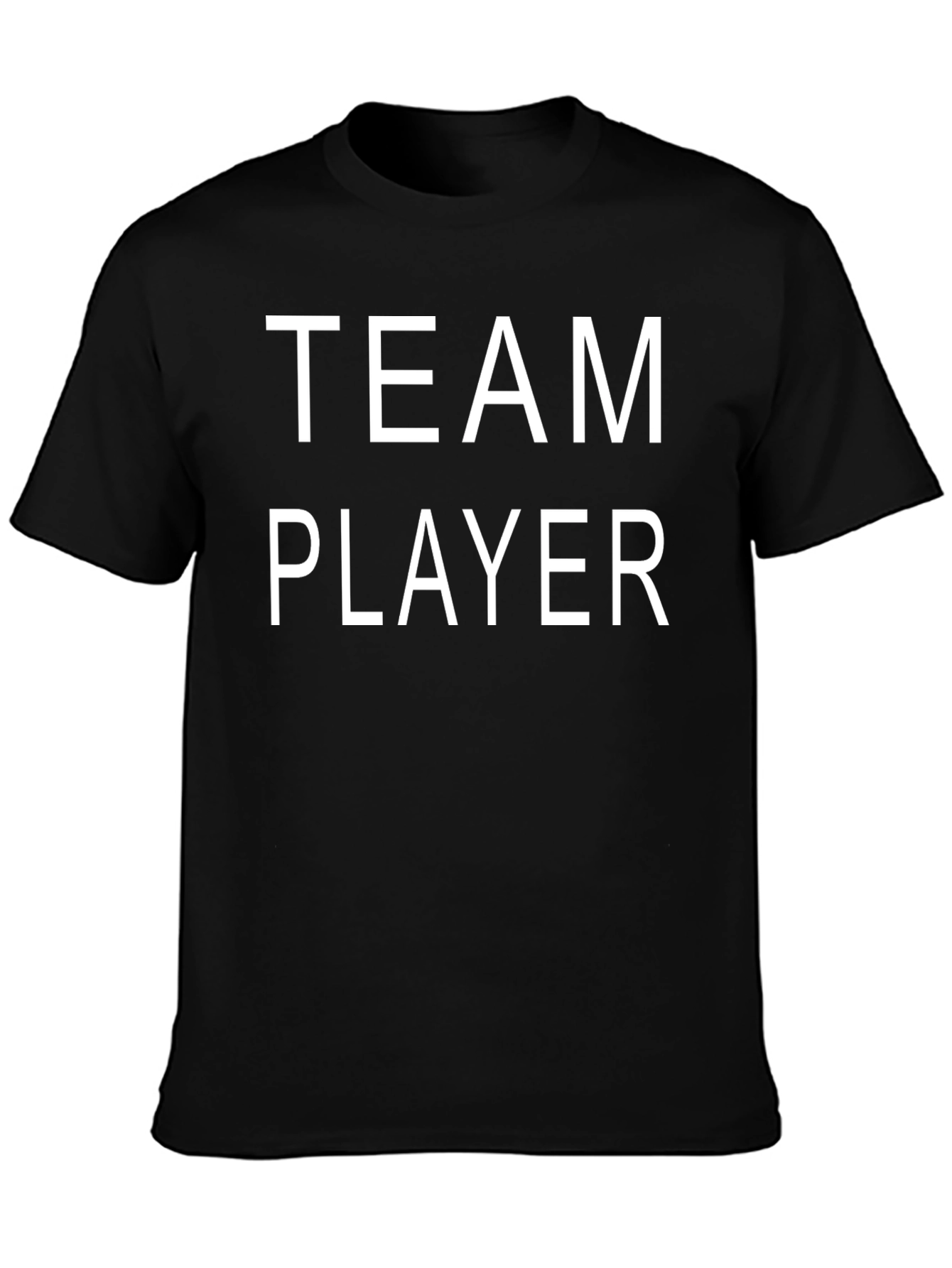 Team Player Graphic Tee - Black Cotton T-Shirt