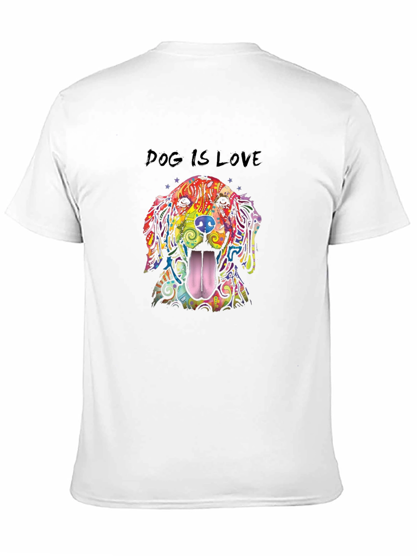Dog Is Love Rainbow Dog Graphic T-Shirt