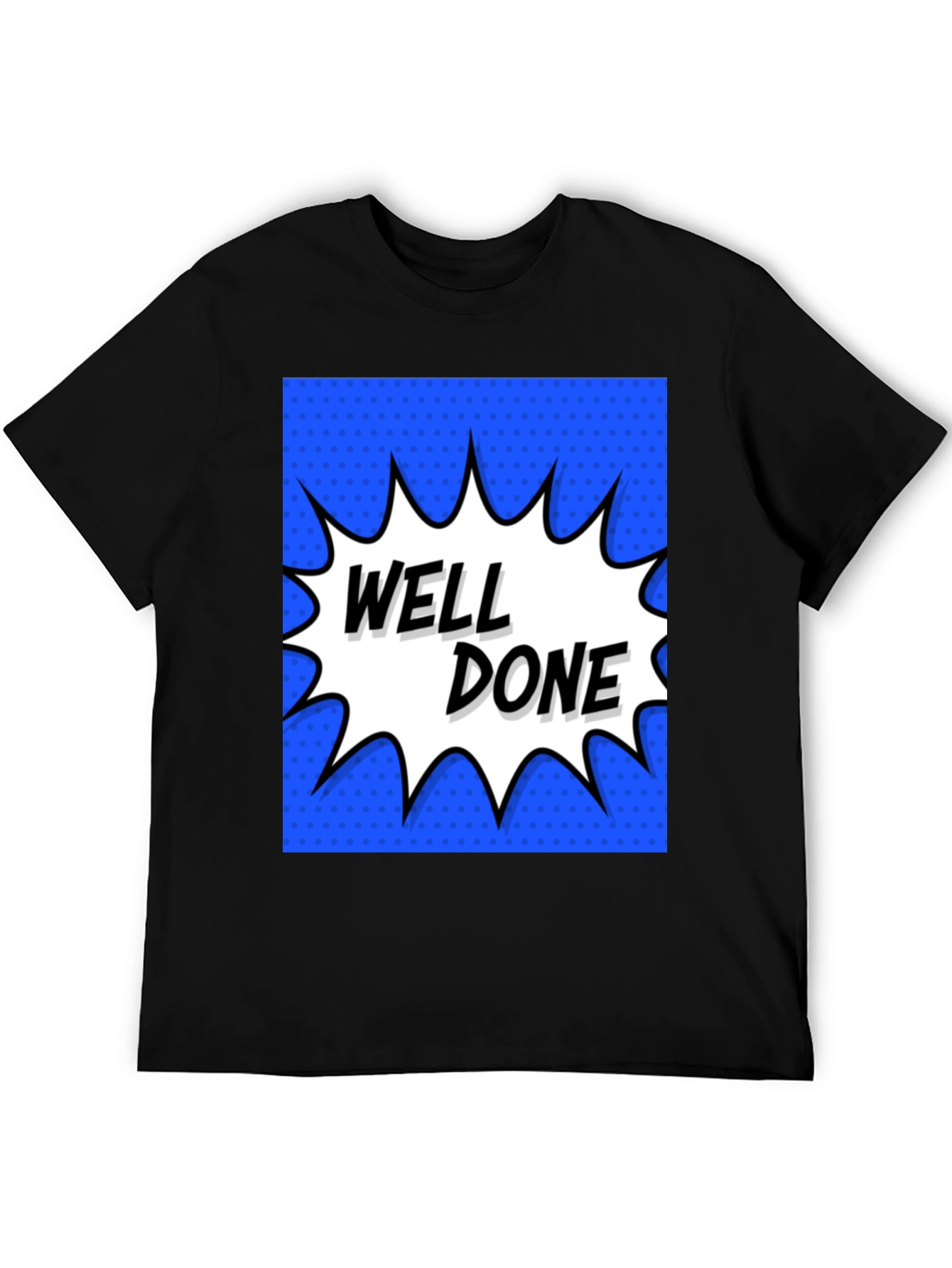 Well Done Comic Style Black Tee